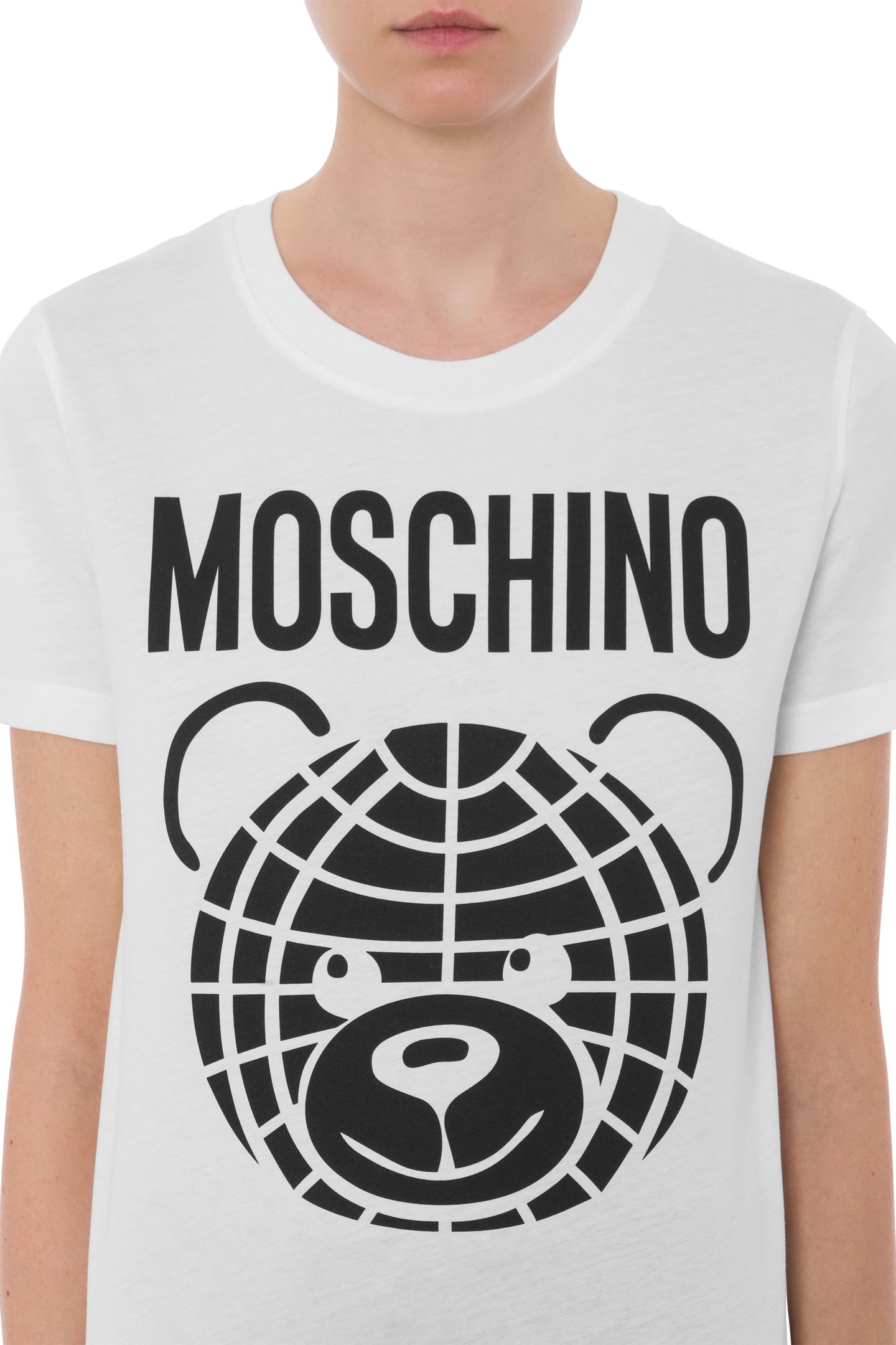 MOSCHINO TEDDY BEAR ORGANIC JERSEY T-SHIRT WHITE 4