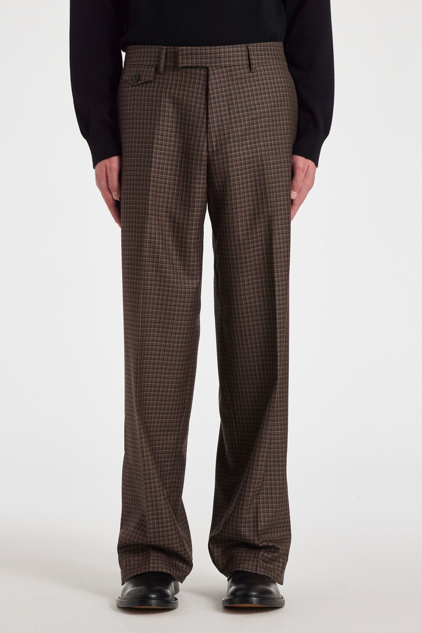 MENS SLIM FIT TROUSER DARK BROWN 1