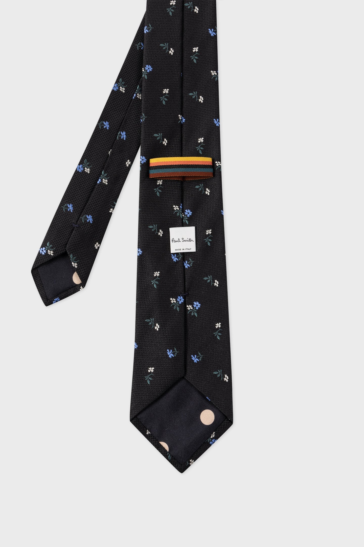 MEN TIE MINI FLOWERS BLACK 4