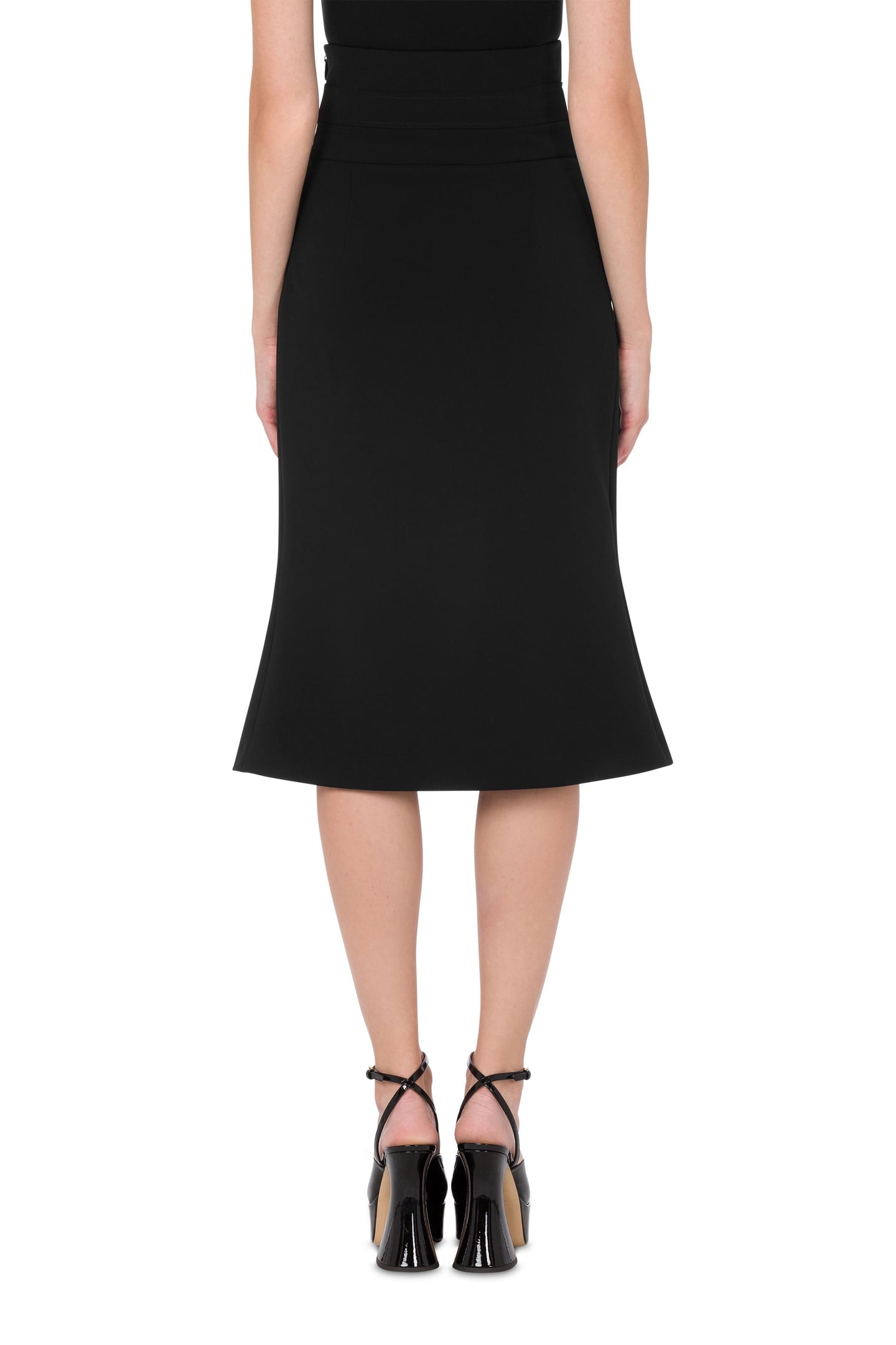 DOUBLE SMILEY®LOGO CRÊPE SKIRT BLACK 2