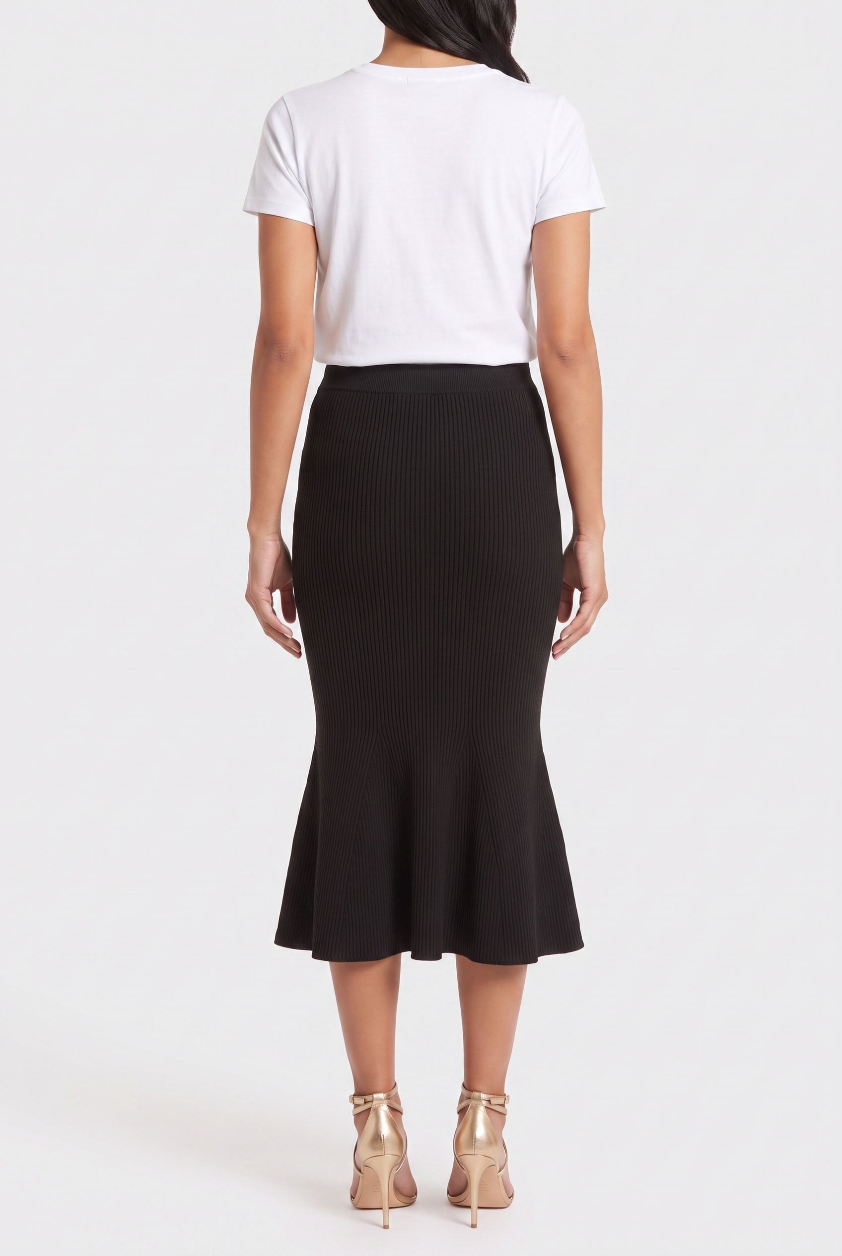 AGATHE FLARE SKIRT S JET BLACK A996 2