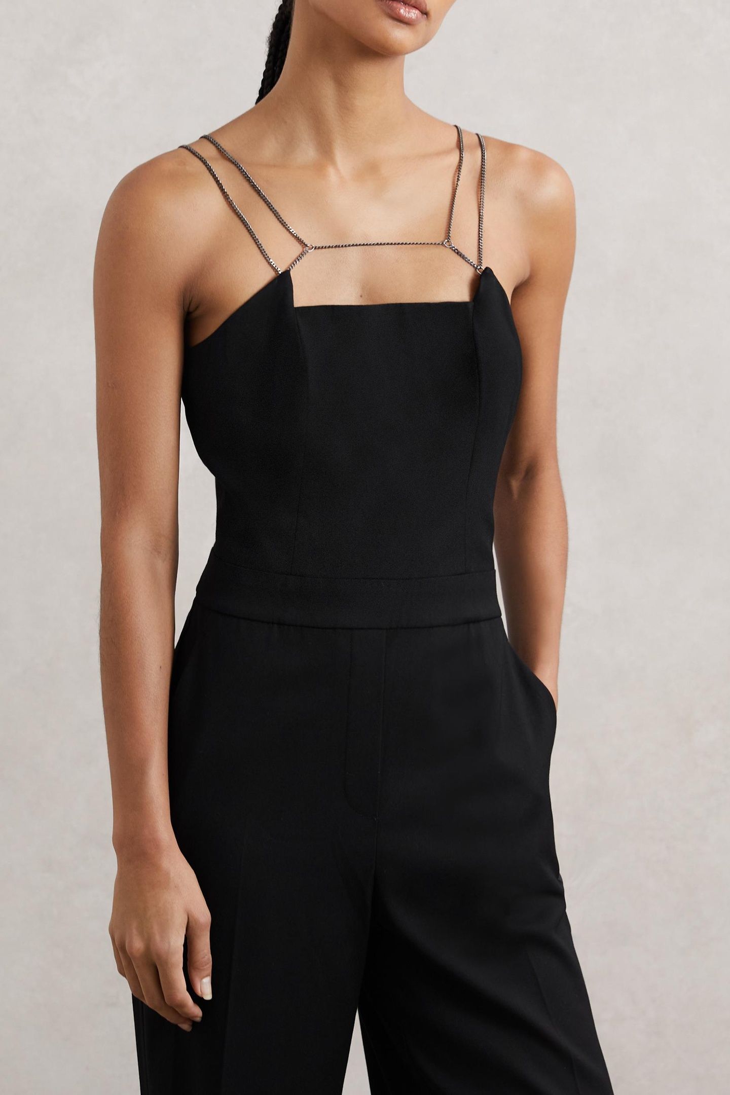 CHAIN DETAIL JUMPSUIT BLACK 1