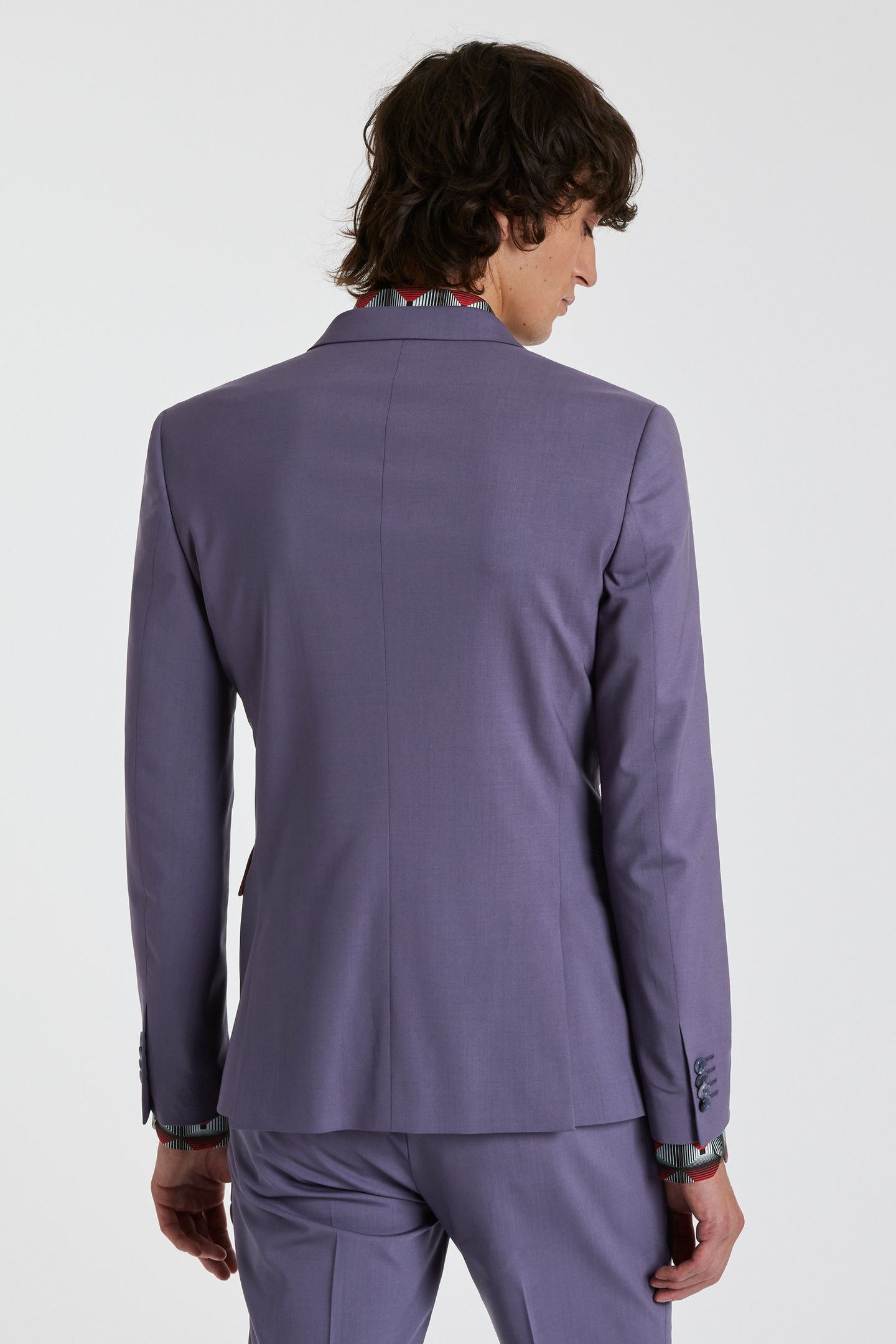 GENTS SLIM FIT 2BTN SUIT PURPLE 5