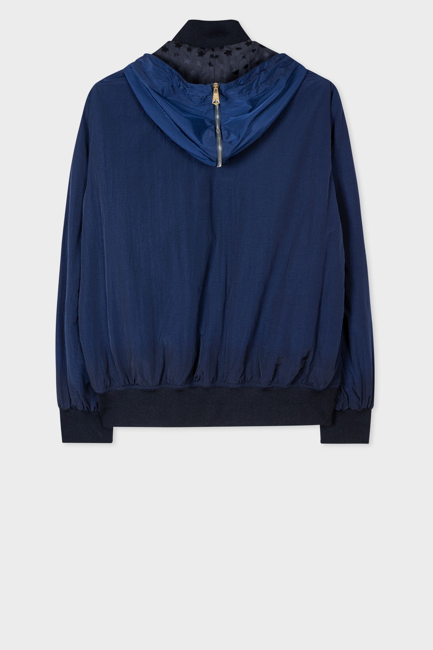 GENTS HOODED BOMBER JACKET NAVY 2