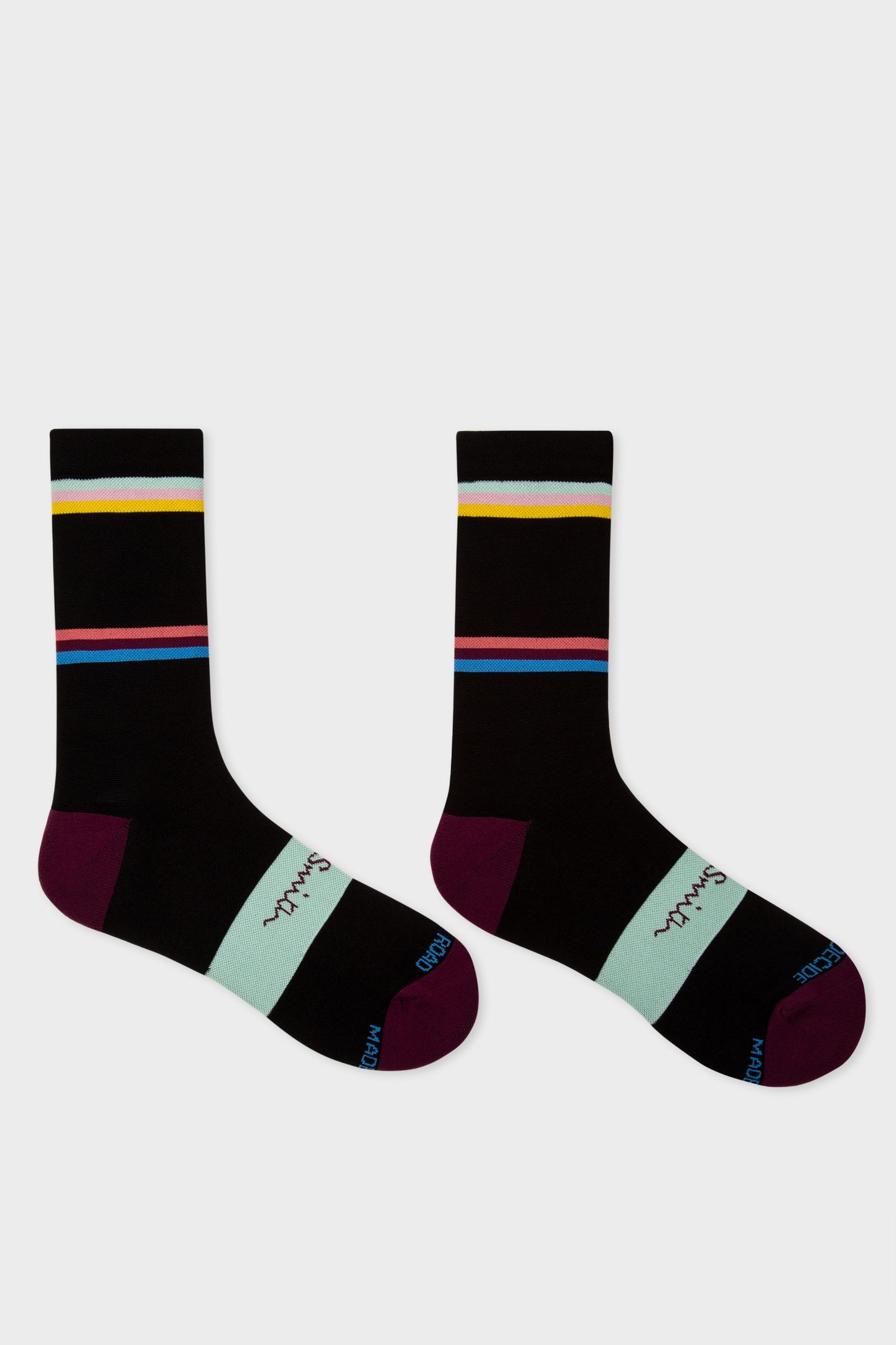MEN SOCK CYCLE STRIPE BLACK 2