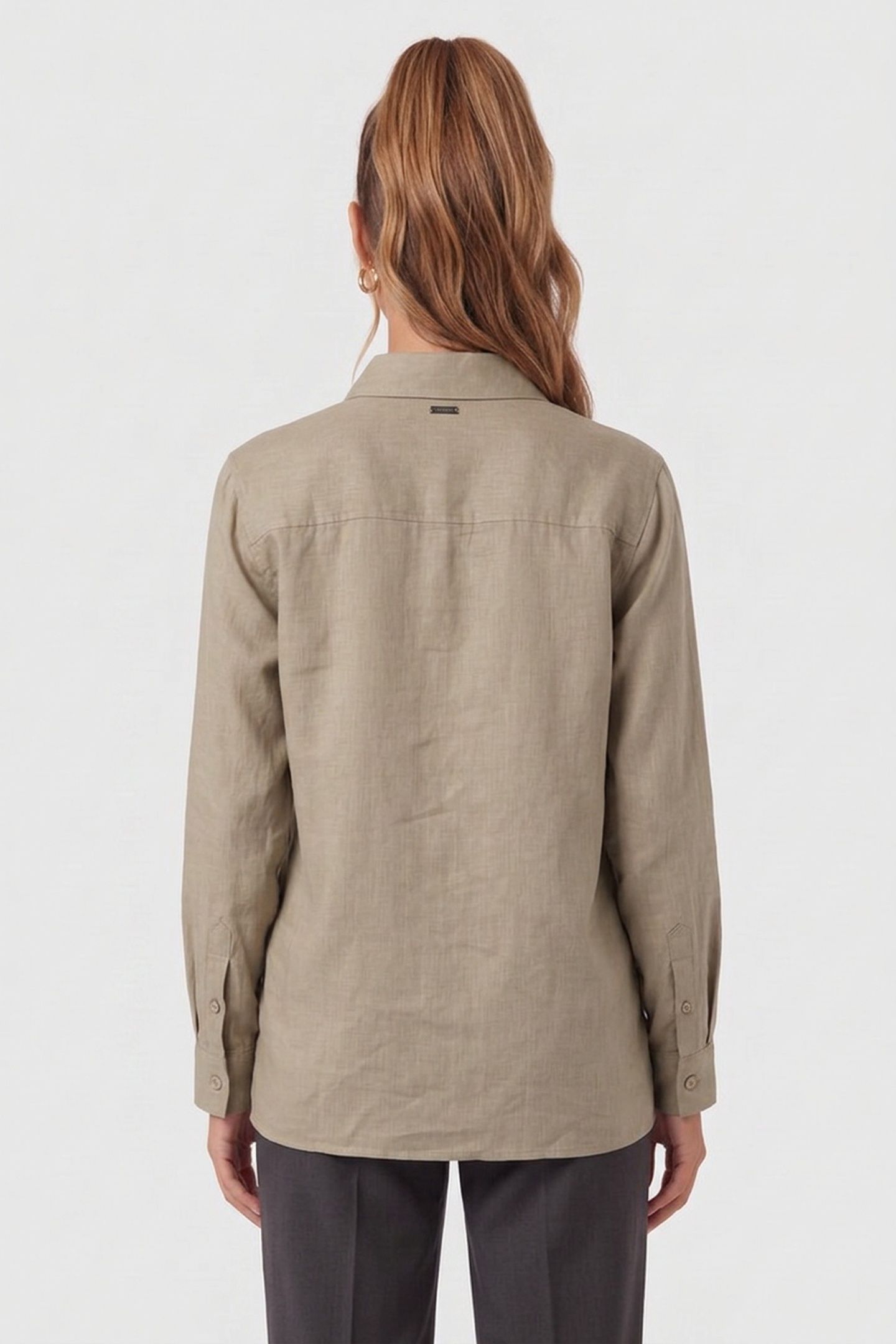 LS GEN LINEN SHIRT SAGE LEAF 2