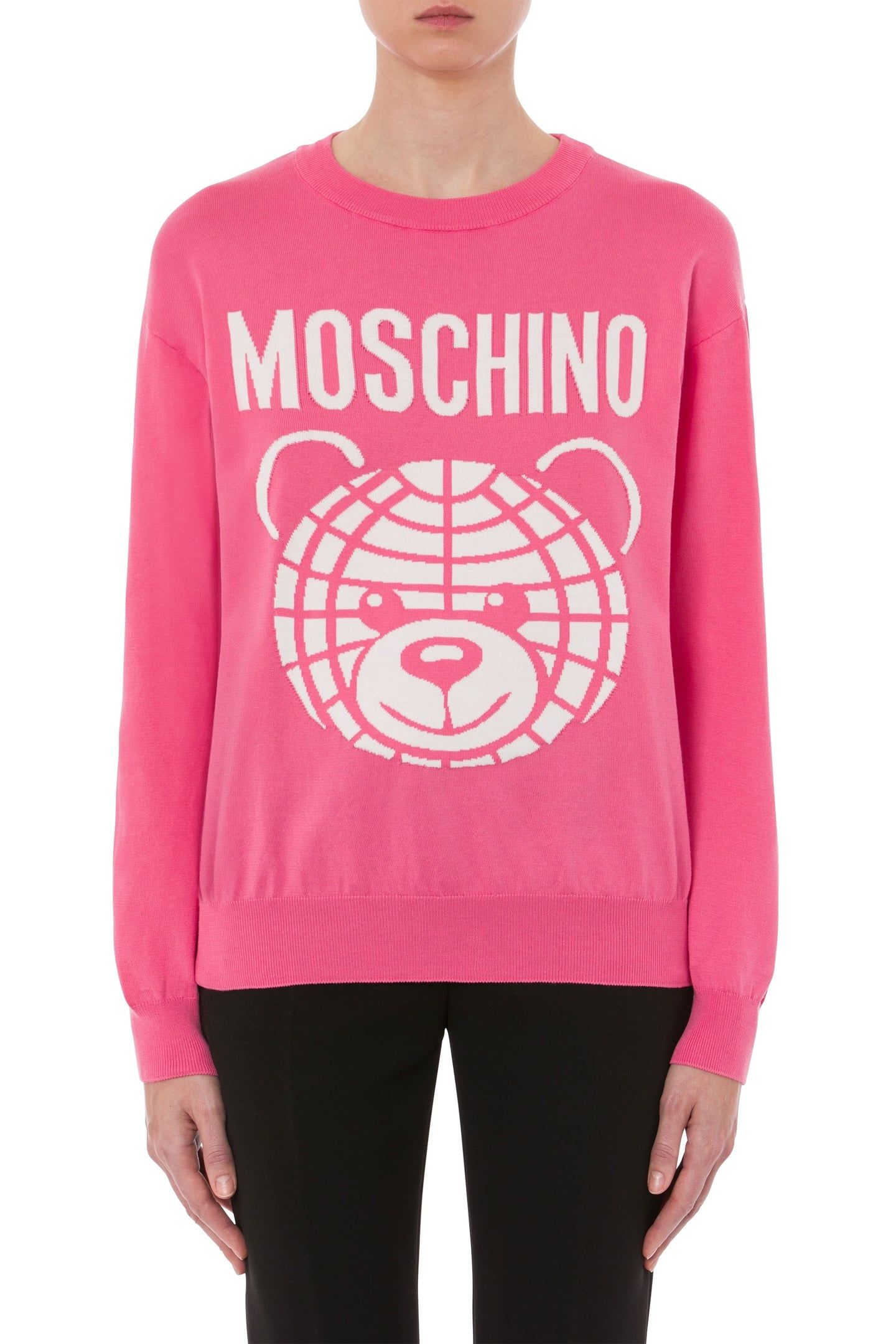 MOSCHINO TEDDY BEAR WOOL PULLOVER PINK 1