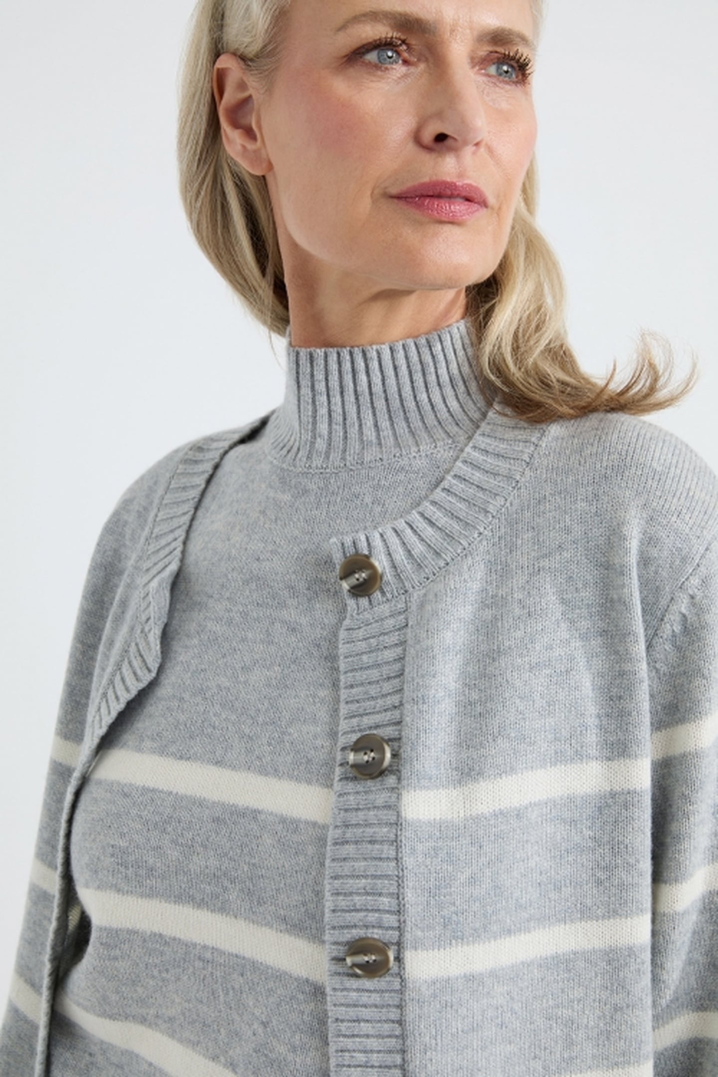 ANJA CARDIGAN GREY STRIPE 4