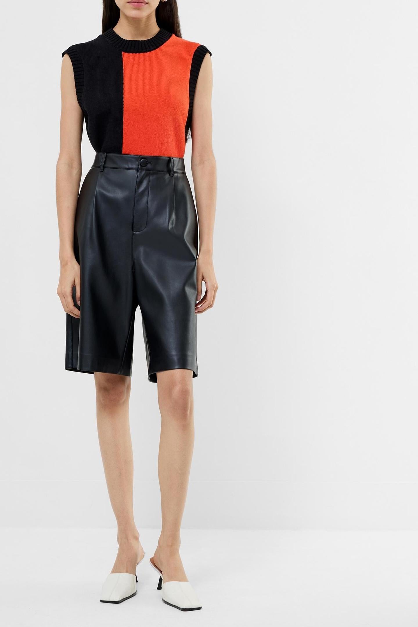 CROLENDA PU BERMUDA SHORTS BLACK 1