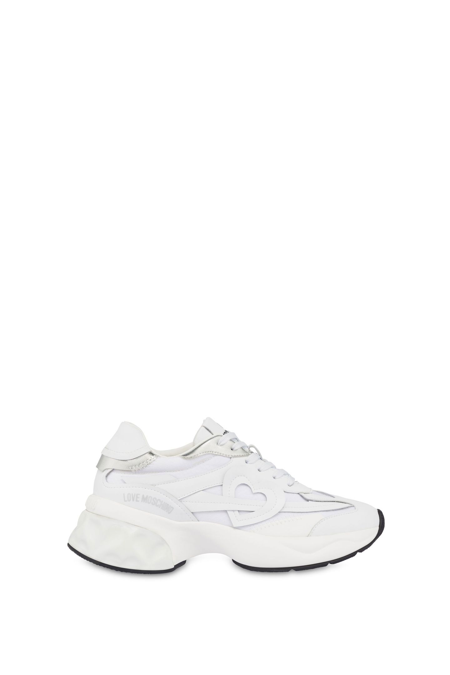 CRYSTAL LOVE CALFSKIN SNEAKERS WHITE 1