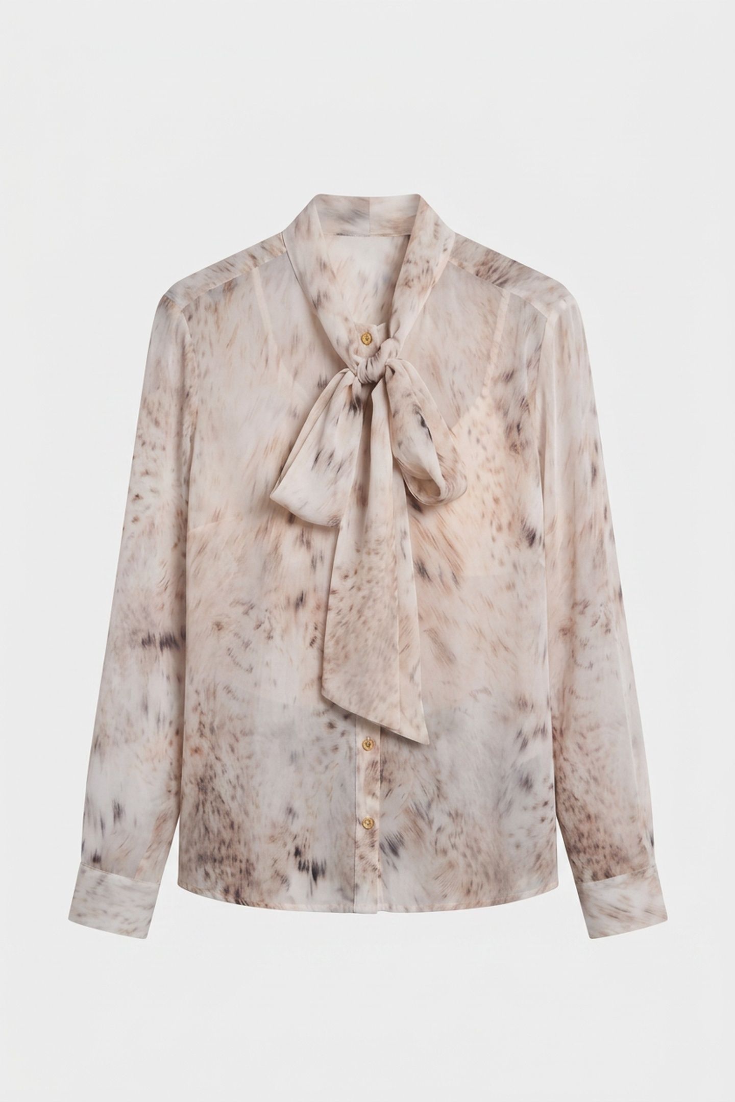 VERITY BOW LS BLOUSE SNOW LYNX 3