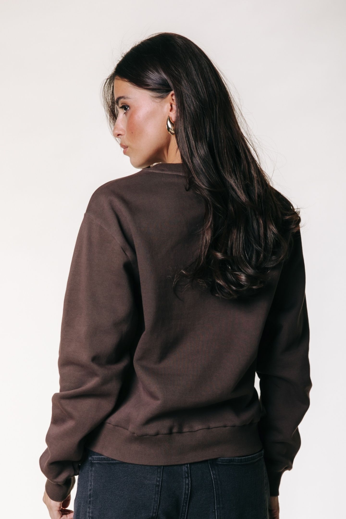 PUFF LOGO RELAXED SWEAT CHOCOLATE BROWN 2
