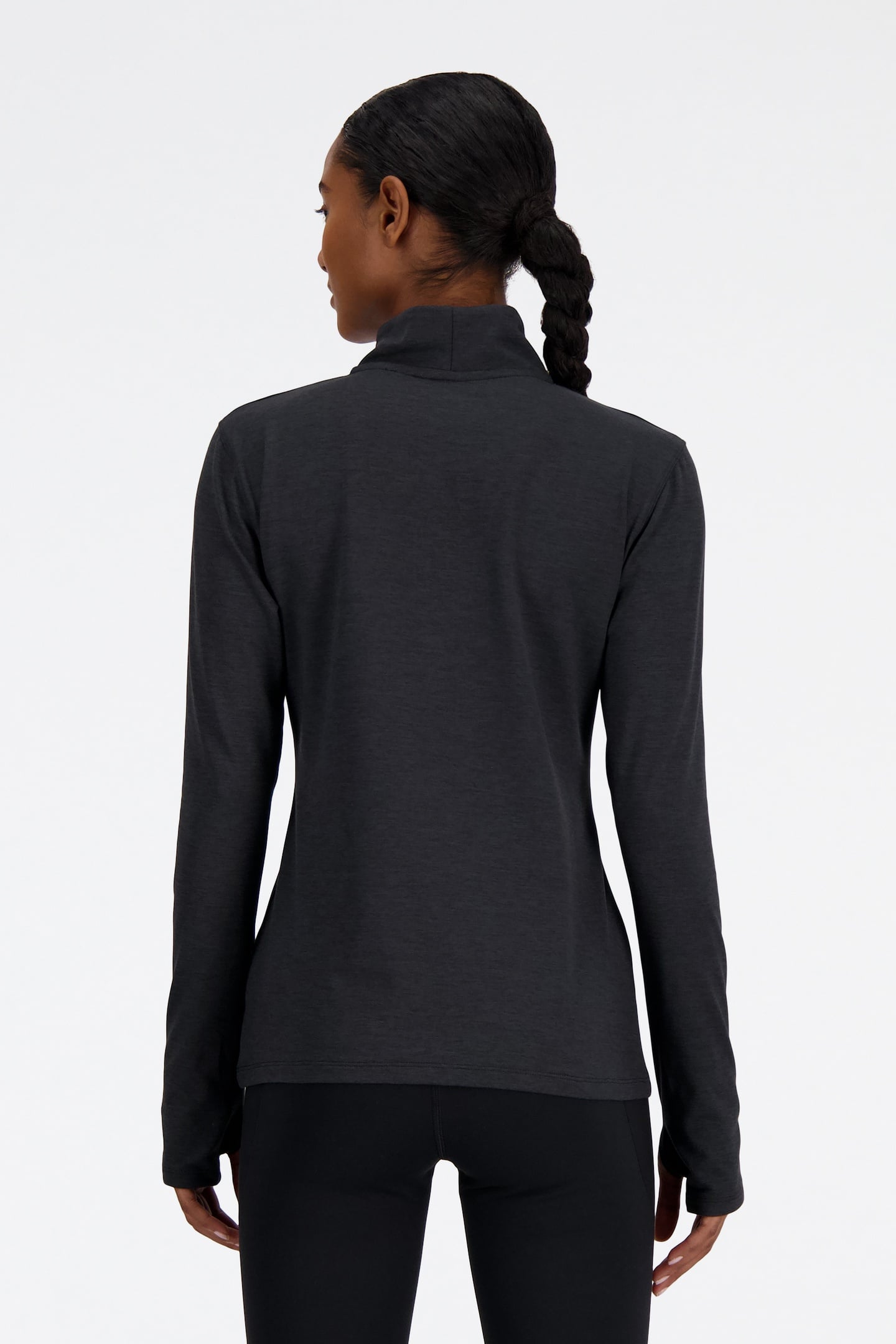SPORT ESSENTIALS SPACE DYE 1/4 ZIP BKHEATHR 3