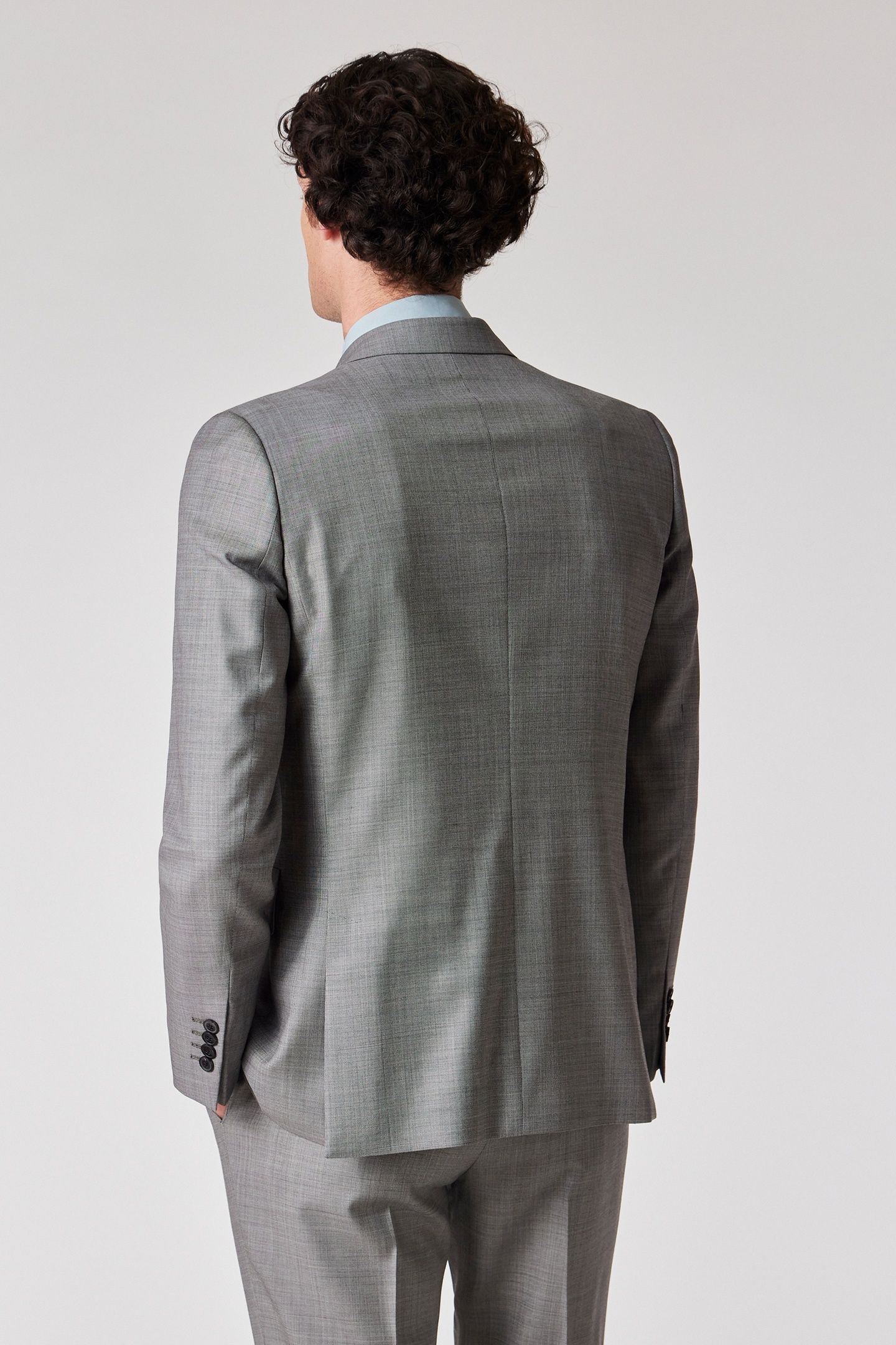 MENS TAILORED FIT 2 BUTTON SUIT GREY BEIGE 3