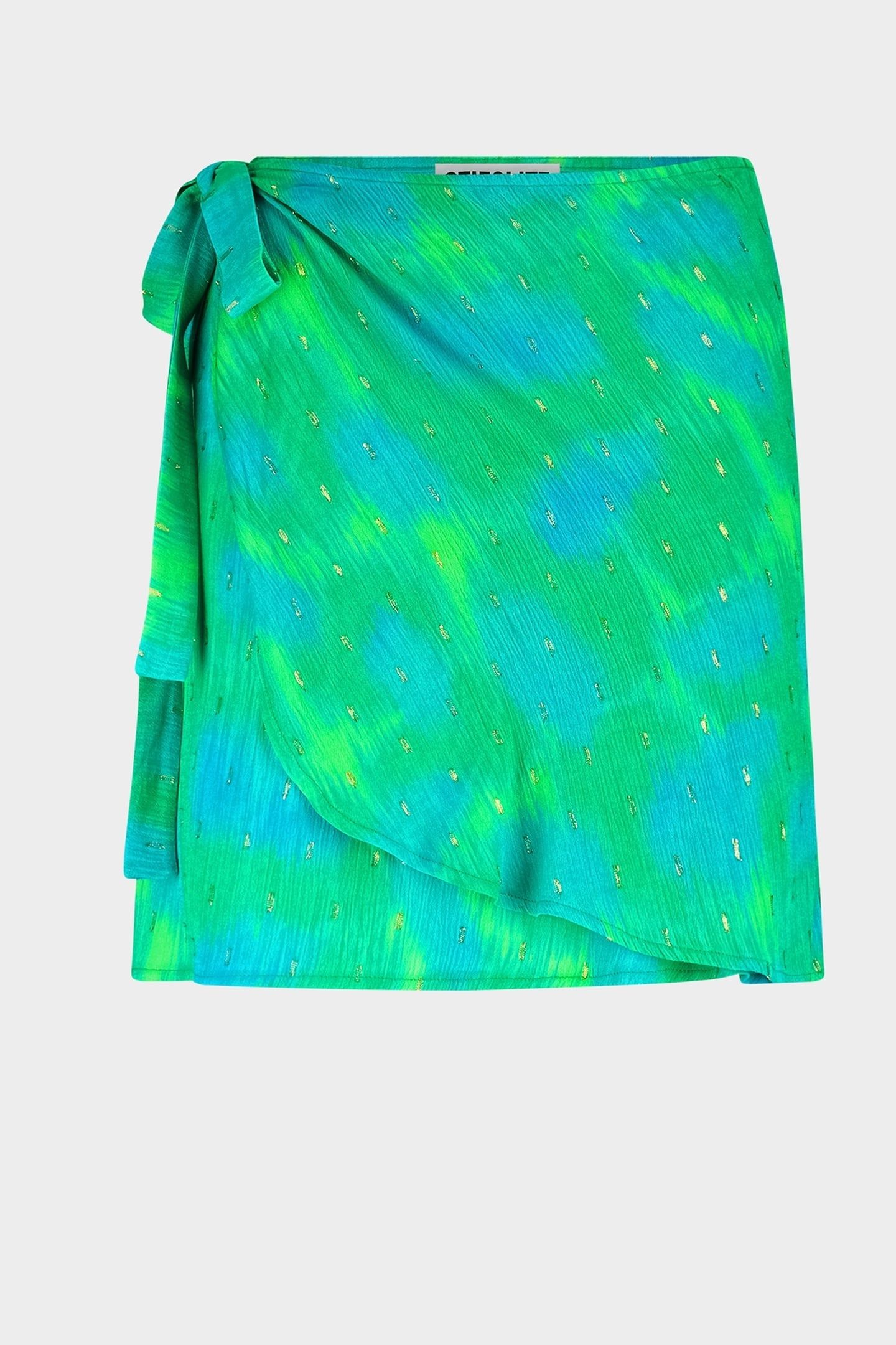 CHERYL WRAP SKIRT GREEN 3