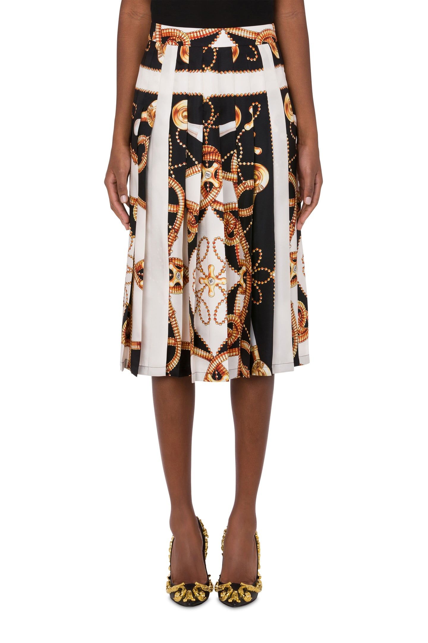 SILK SKIRT FAUCETS PRINT BLACK 1