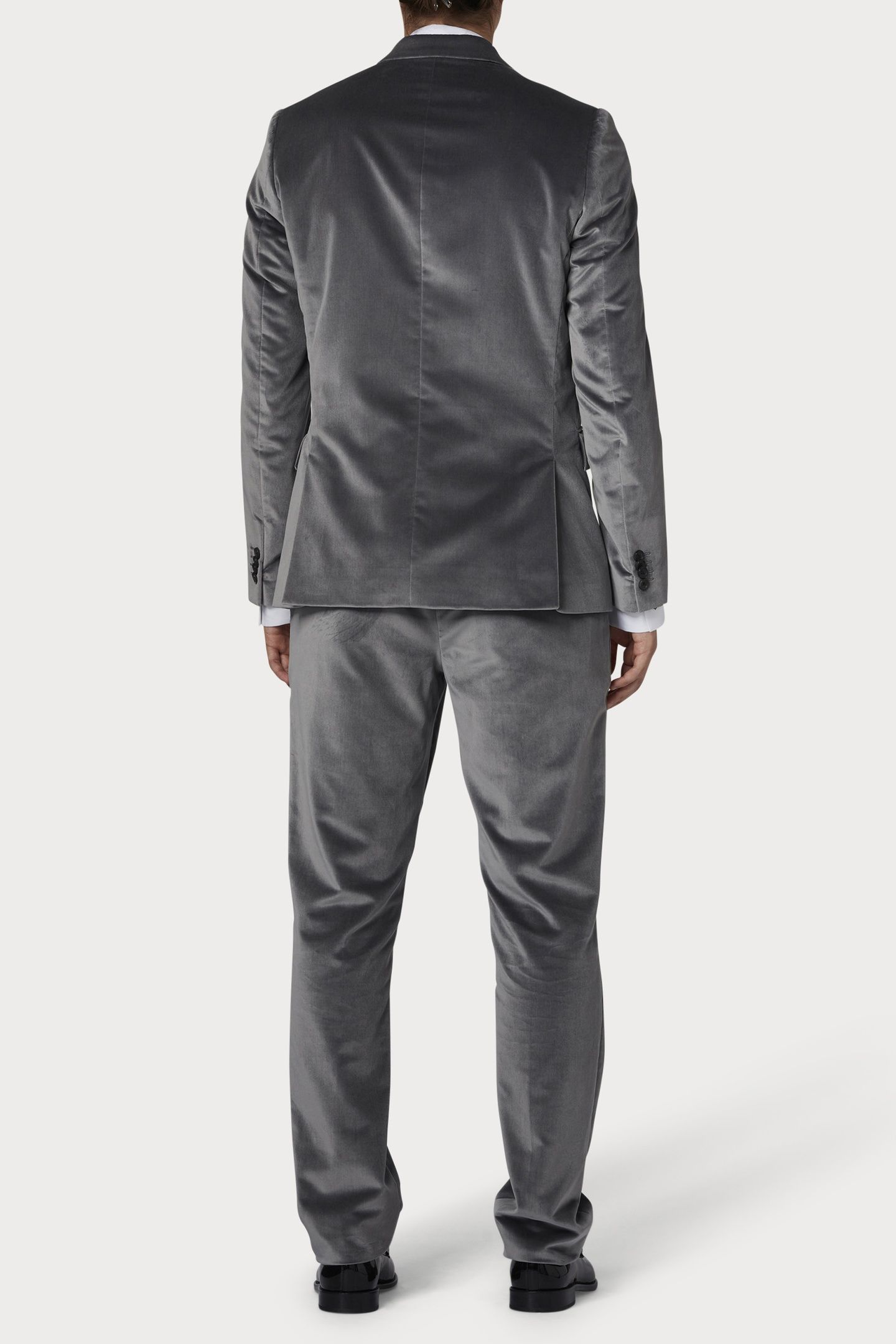 MENS TAILORED FIT 2 BUTTON SUIT SLATE 2