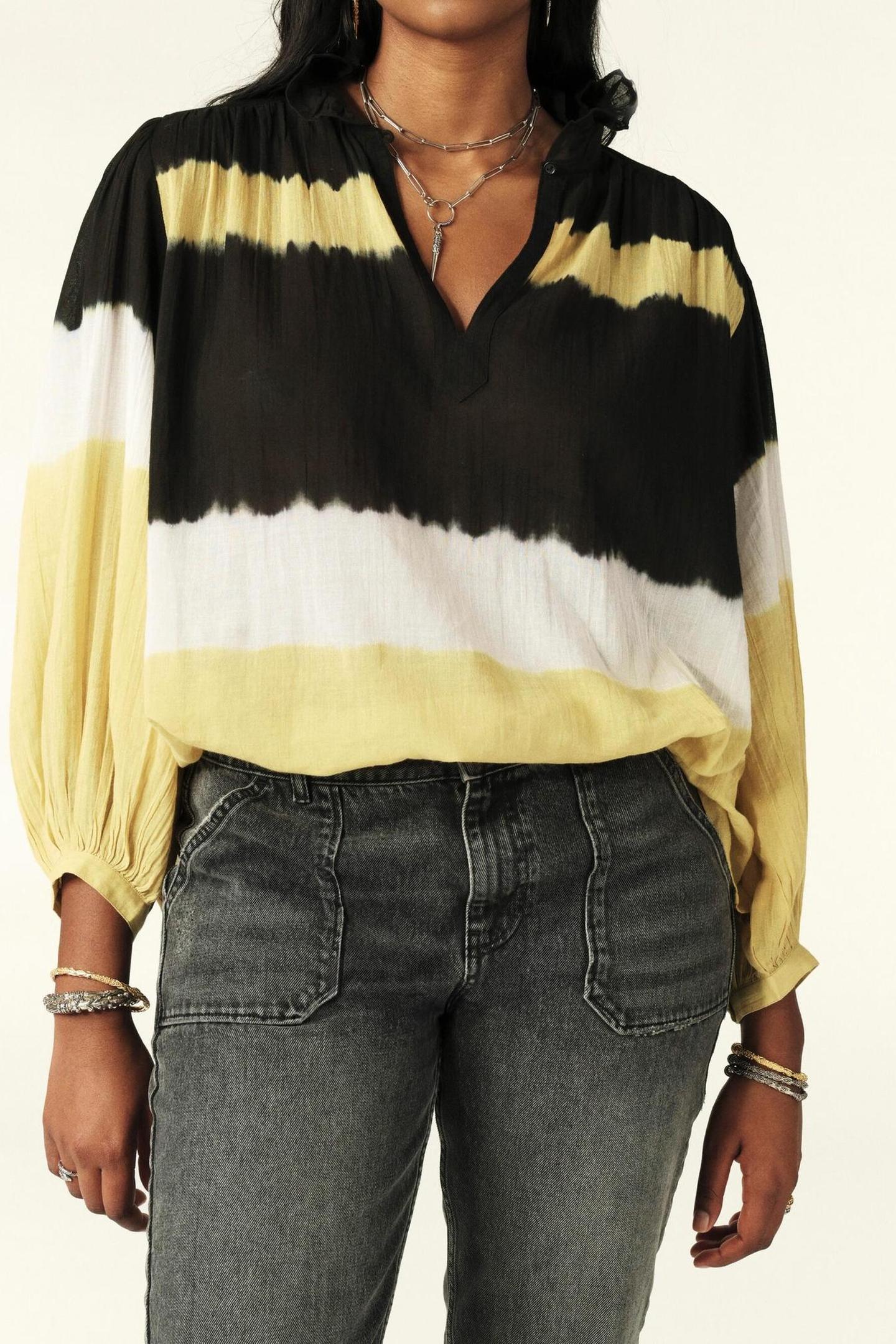 LONG SLEEVES BLOUSE JAUNE 1