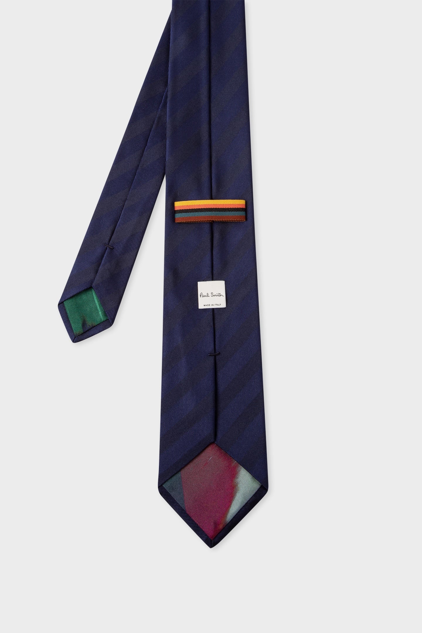 MEN TIE MONO STRIPE VERY DARK NAVY 2