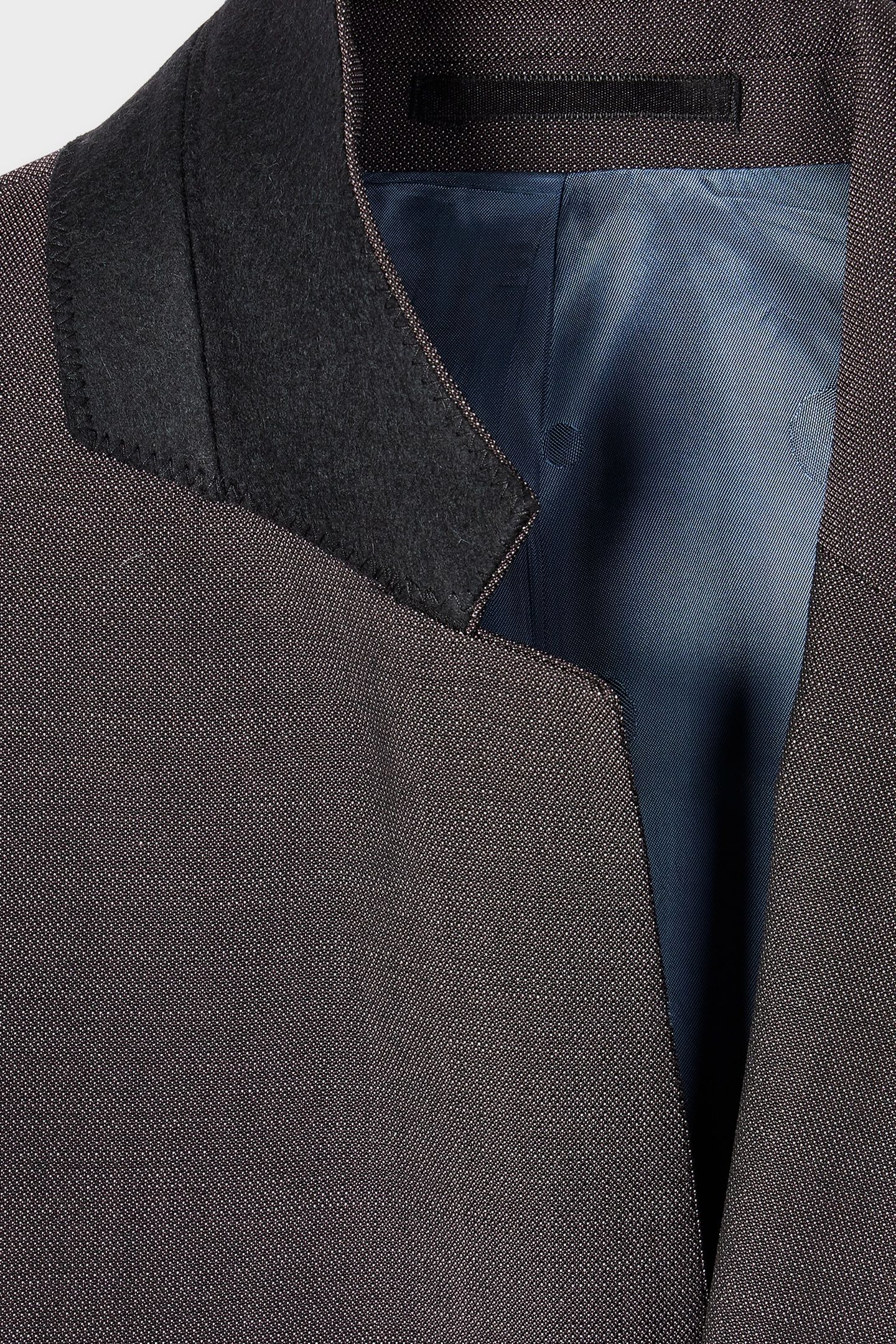 MENS TAILORED FIT 2 BUTTON SUIT CHOCOLATE 6
