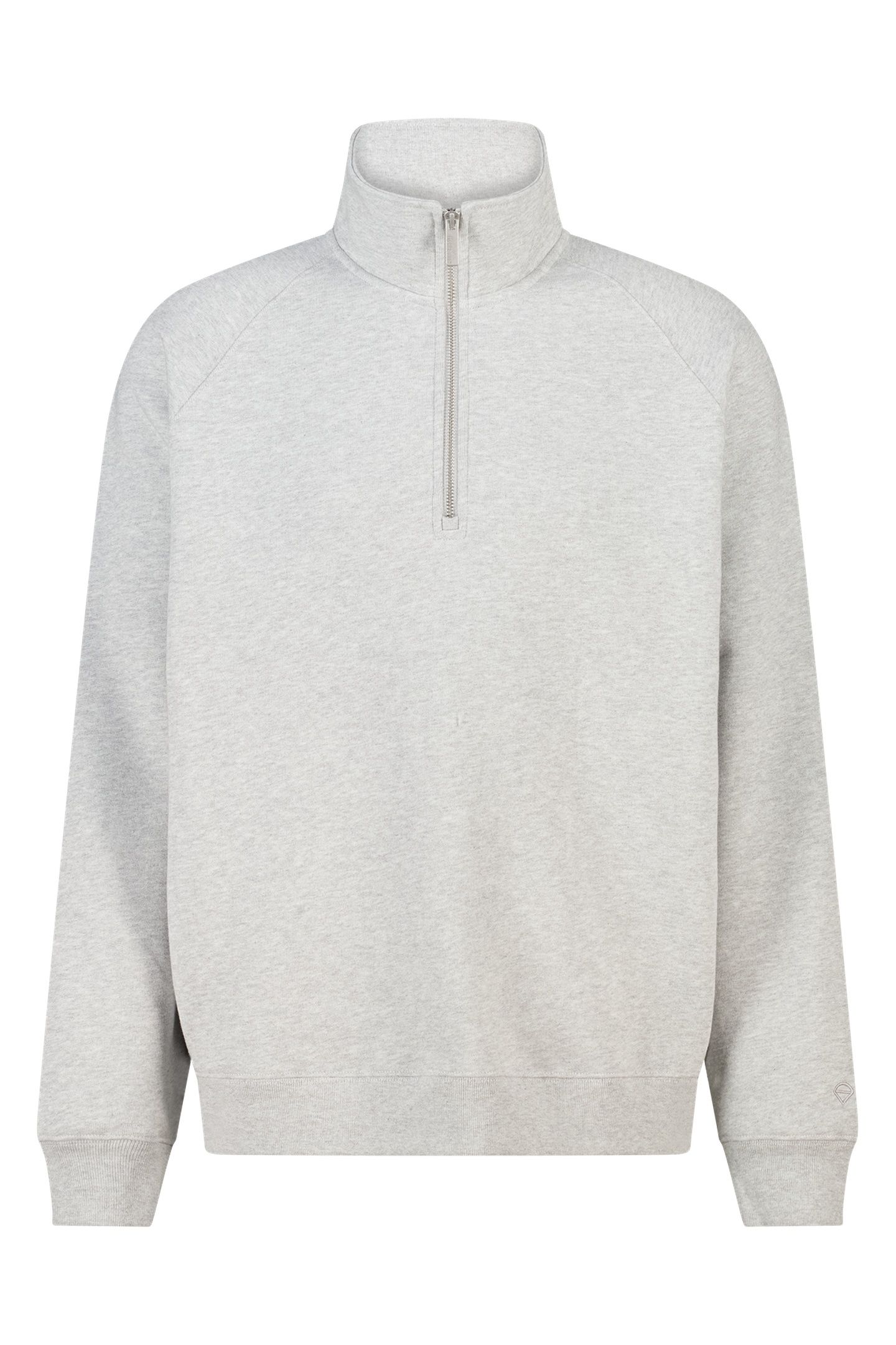 SIDNEY HALF ZIP LIGHT GREY MELANGE 3