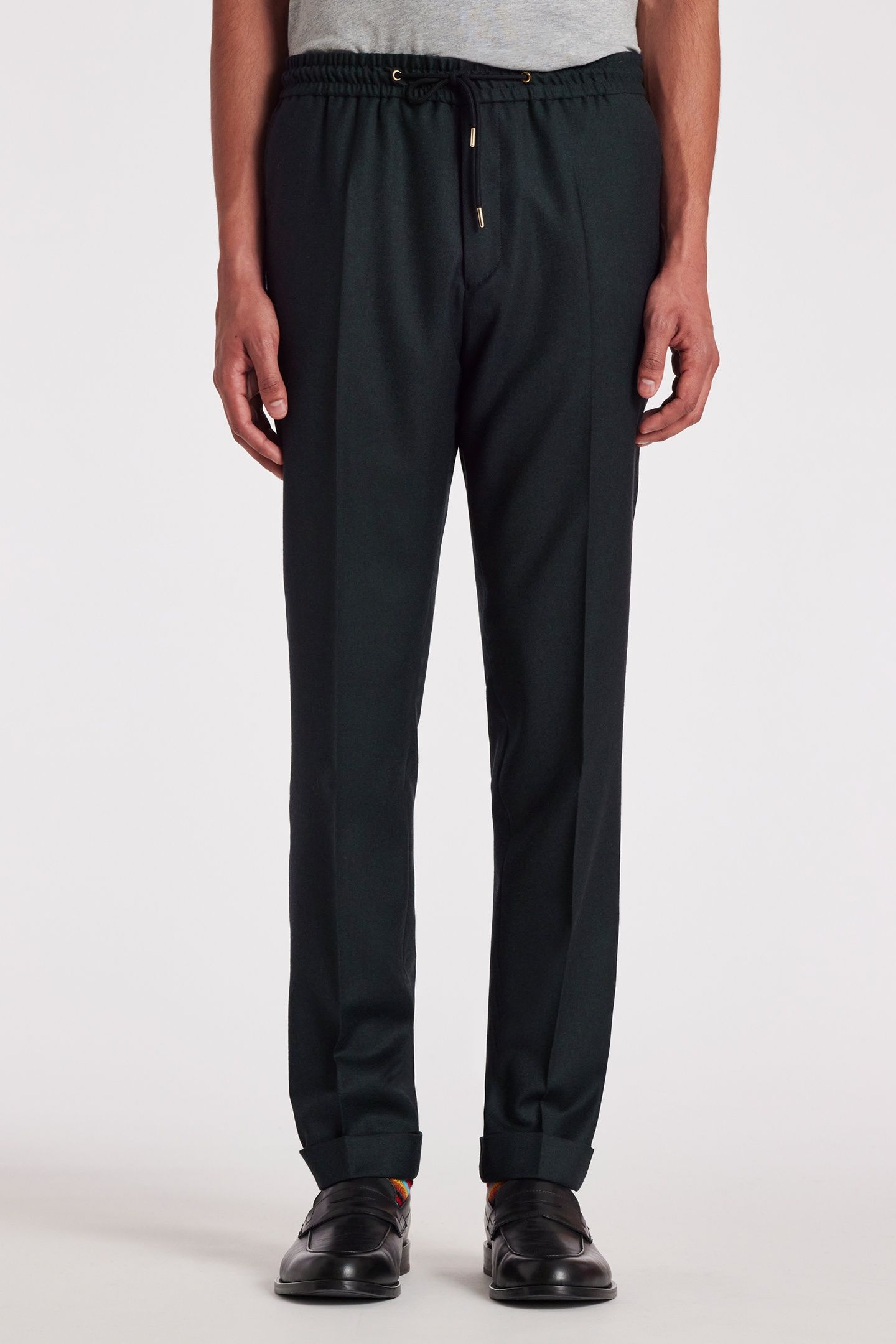GENTS DRAWCORD TROUSER PETROL GREEN 1
