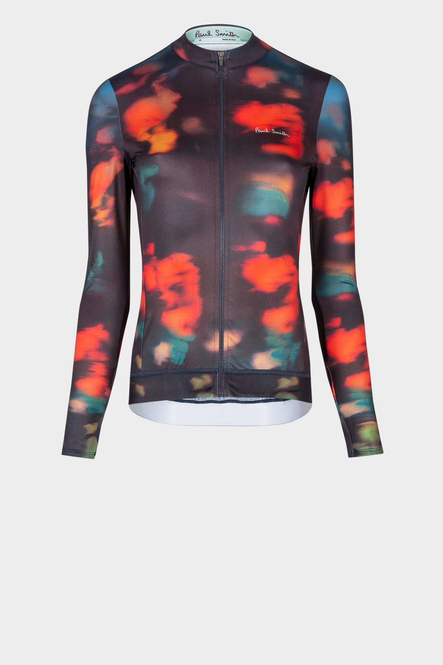 WOMENS CYCLE JERSEY L/S INK SPILL BLACK 2