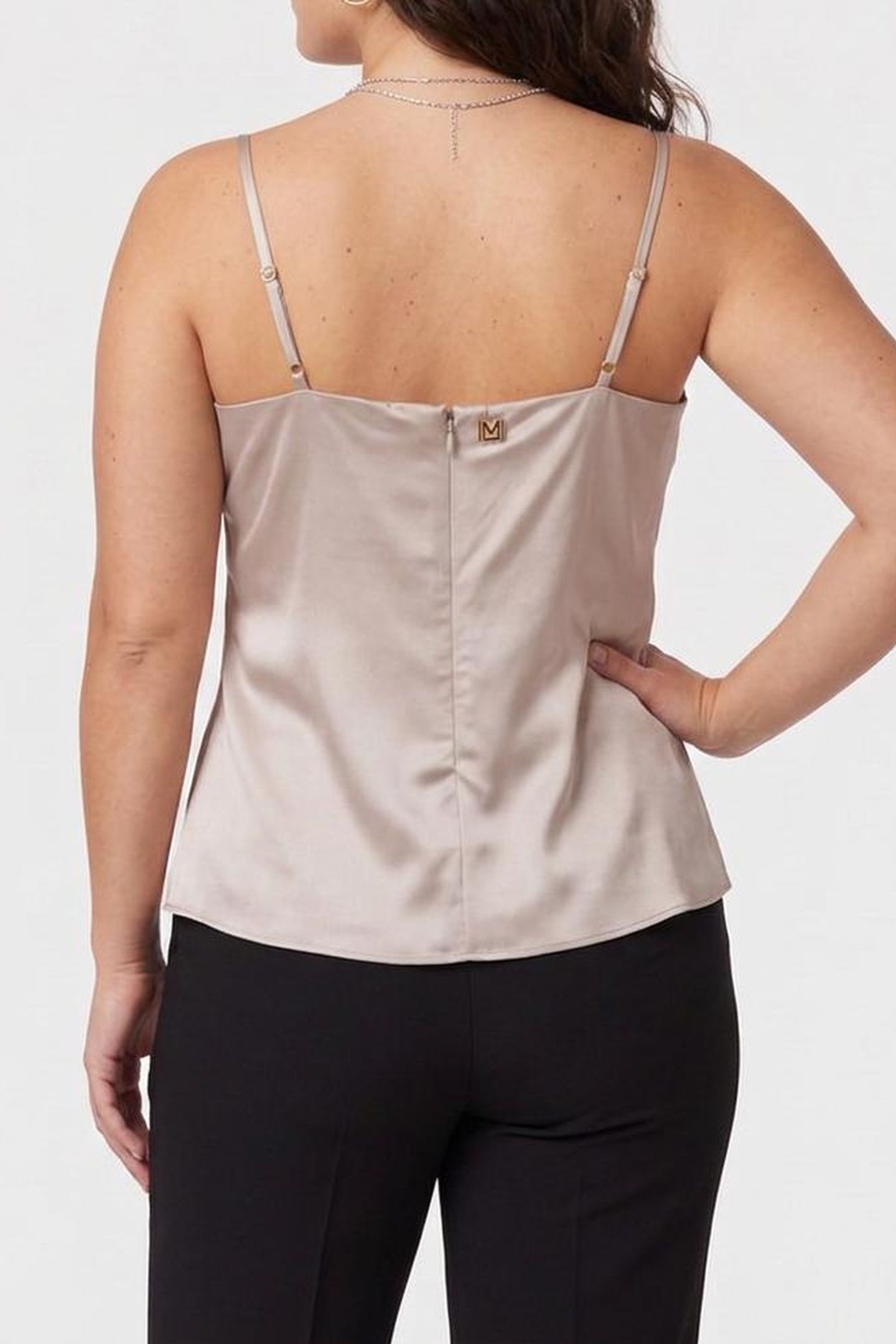 ARETHA SL TOP VELVET TAUPE 2
