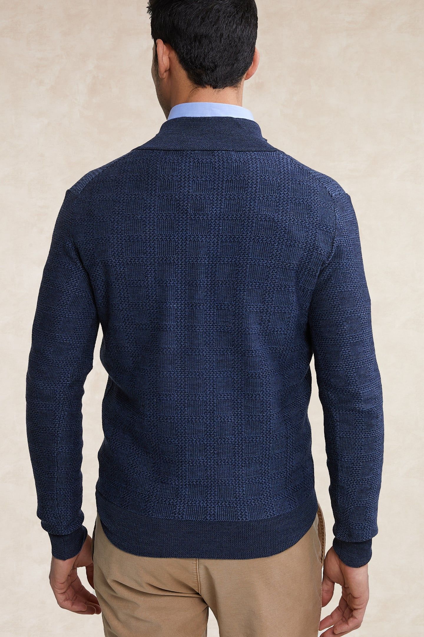CUSTOM FIT MERINO MOCK NECK SWEATER STELLAR MIX 2
