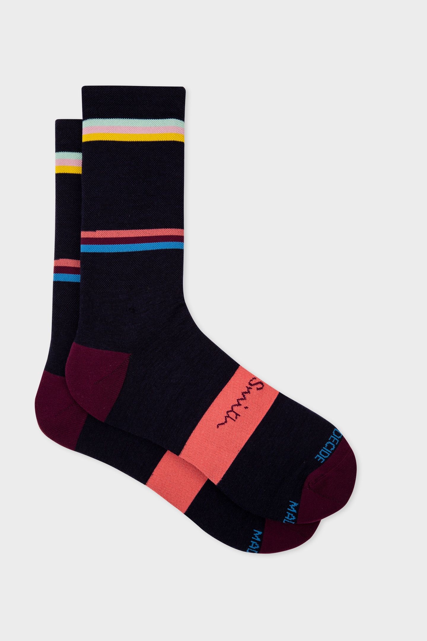 MEN SOCK CYCLE STRIPE NAVY 3