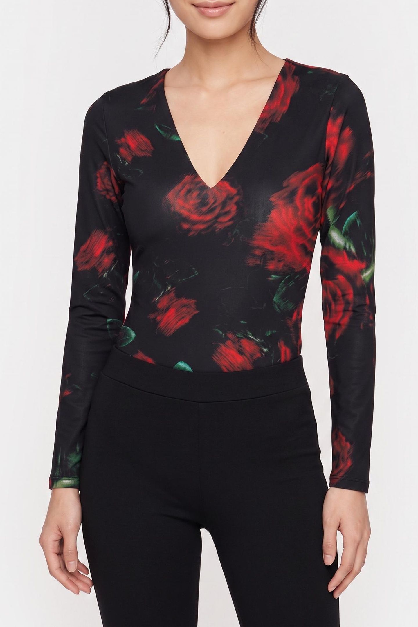LS VN BIANCA BODYSUI BLURRED ROSES PRINT 1