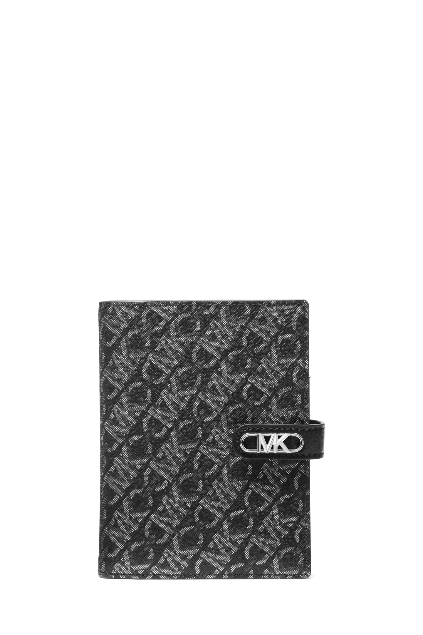 MEDIUM TAB PASSPORT WALLET BLACK/SILVER 1
