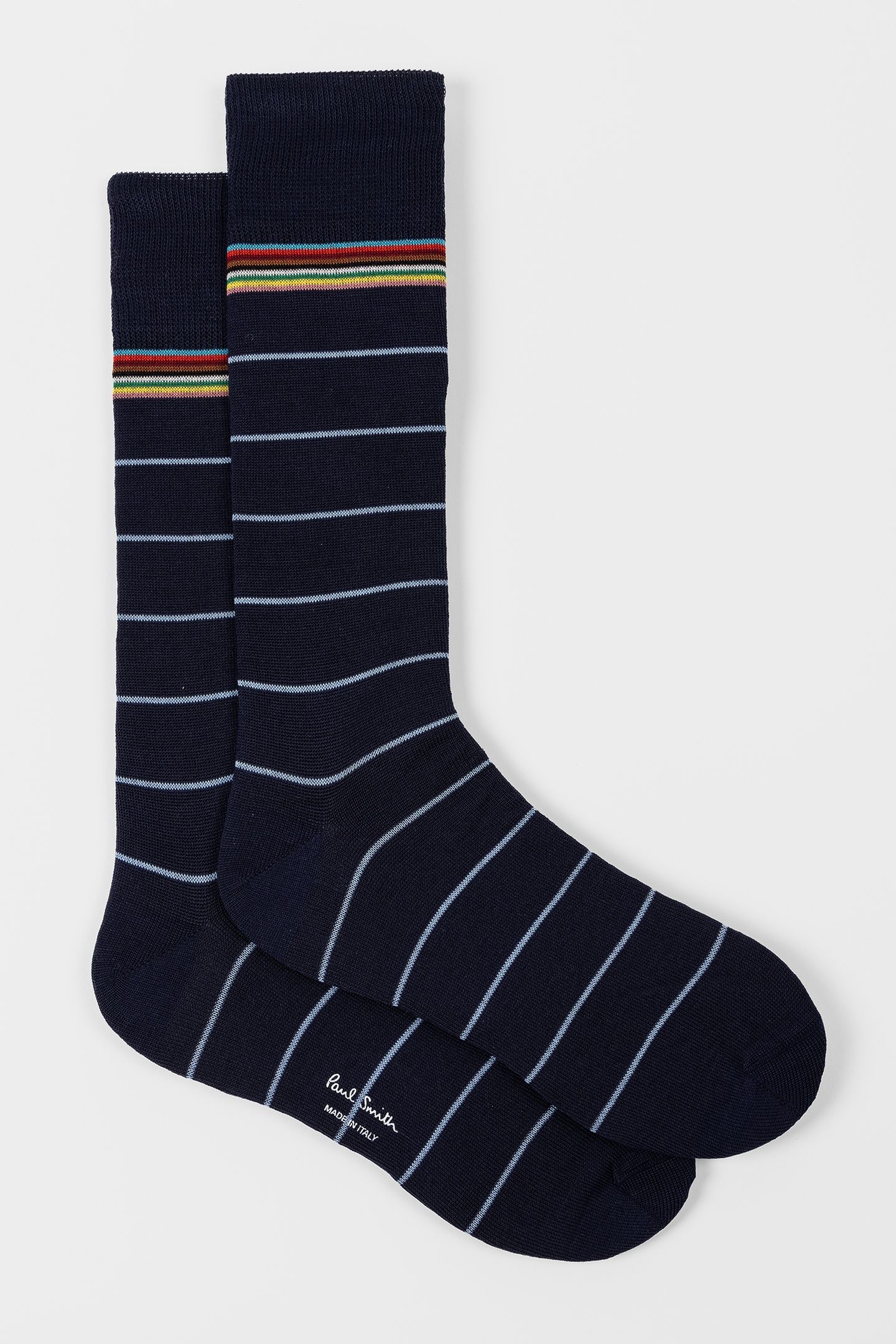 MEN SOCK HAIDER PINSTRIPE NAVY 4