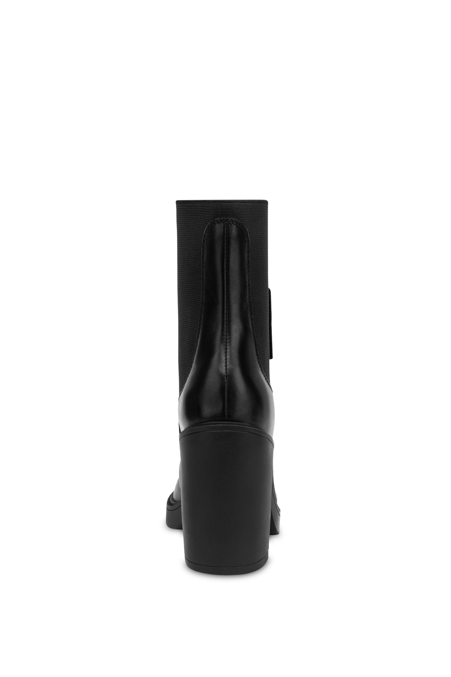 BLACK LEATHER BOOT WITH HEEL BLACK 4