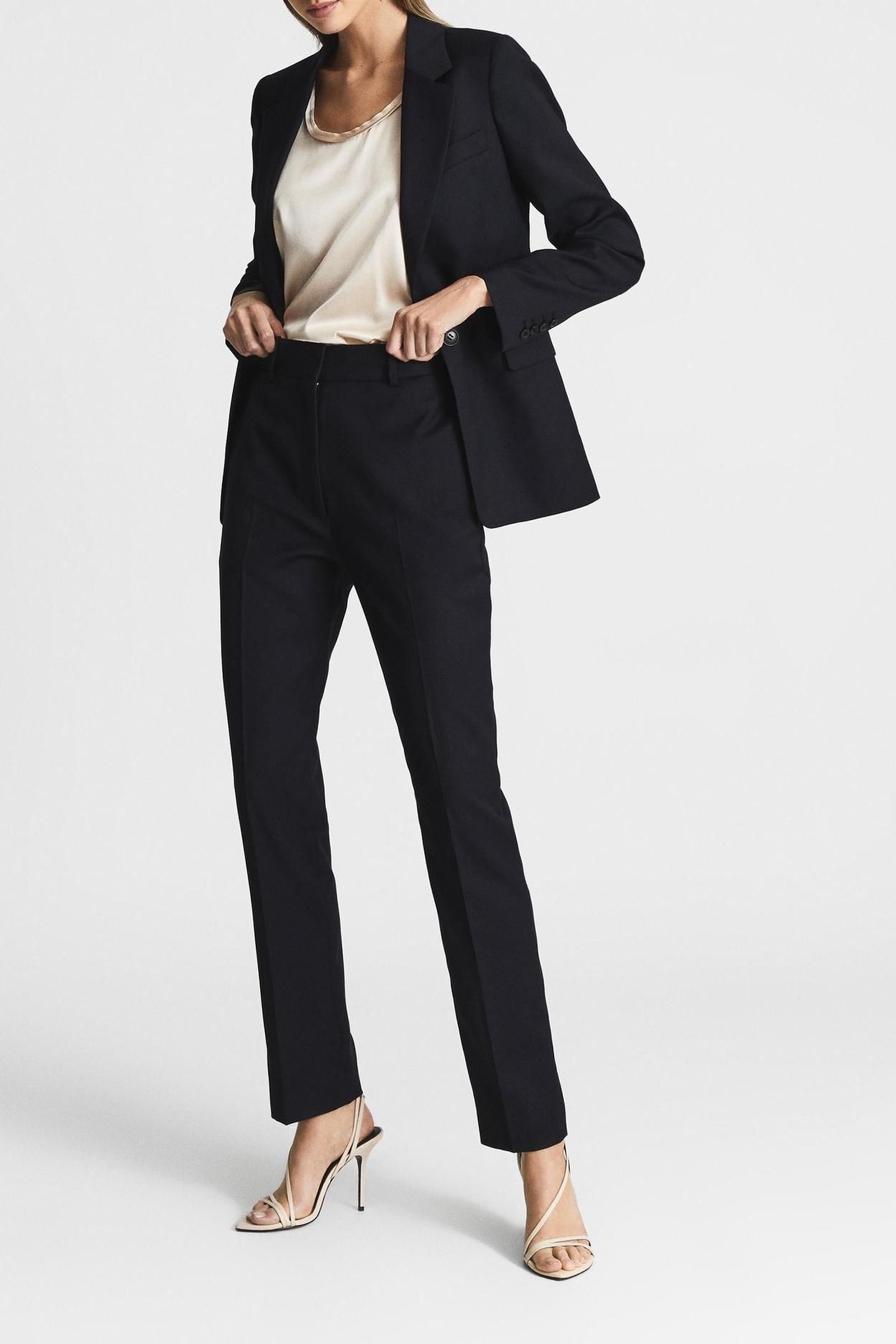 TAILORED SLIM LEG TROUSER NAVY 1