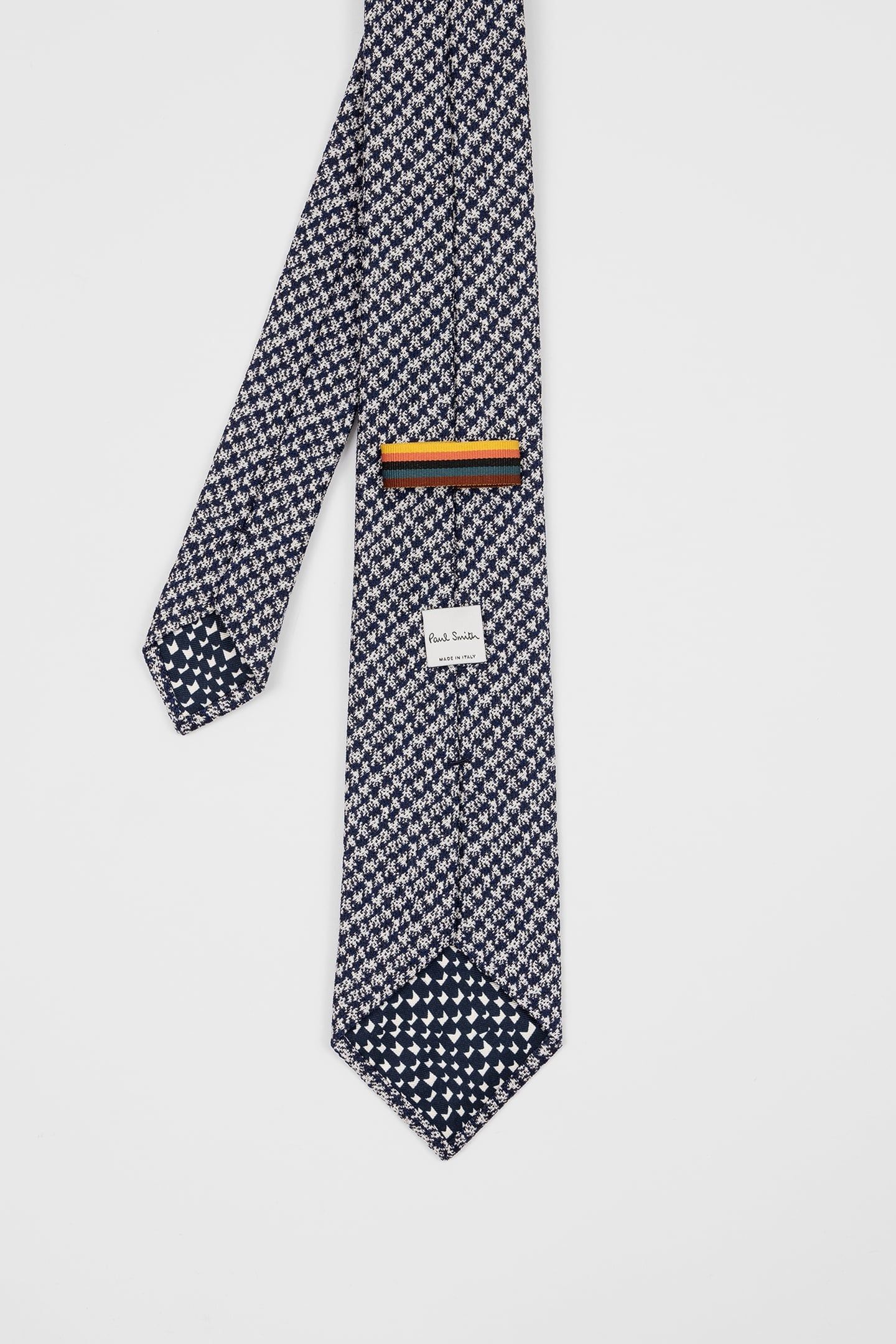 MEN TIE CHECK NAVY 4