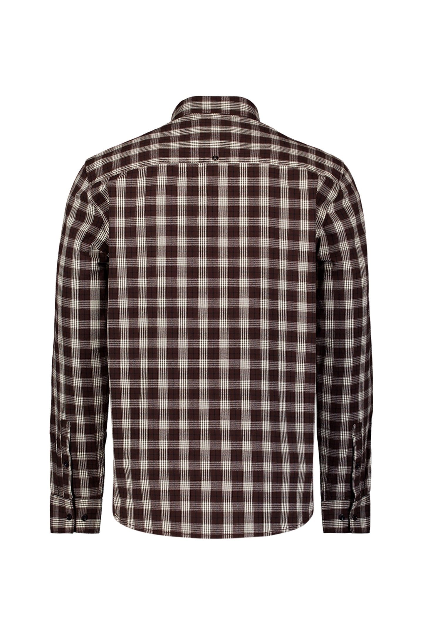 SHIRT YARN DYED CHECK DARK BROWN 5
