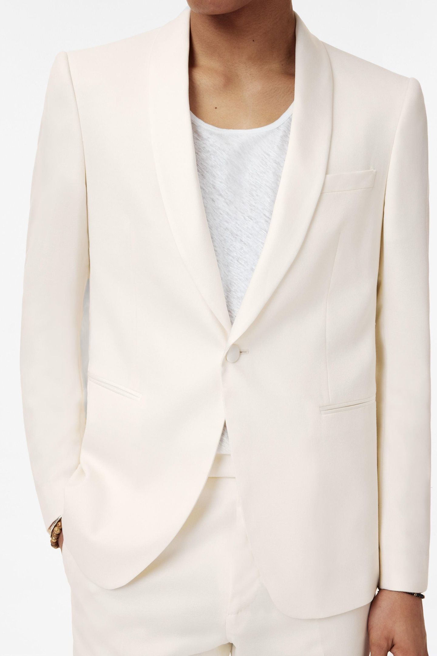 PINO JACKET - AUSTIN FIT - ONE BUTTON SH IVORY 3