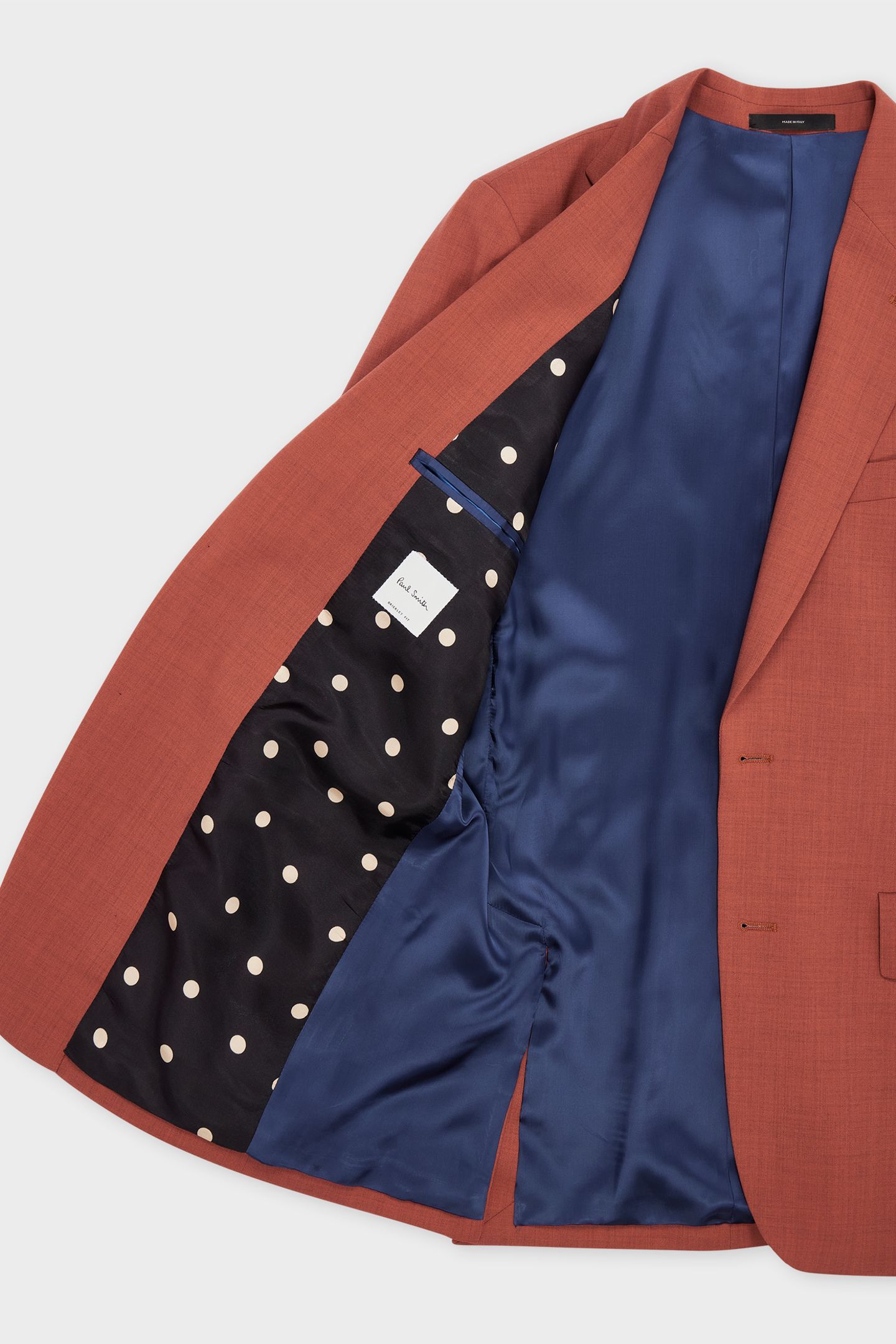 MENS TAILORED FIT 2 BUTTON JACKET DARK ORANGE 3