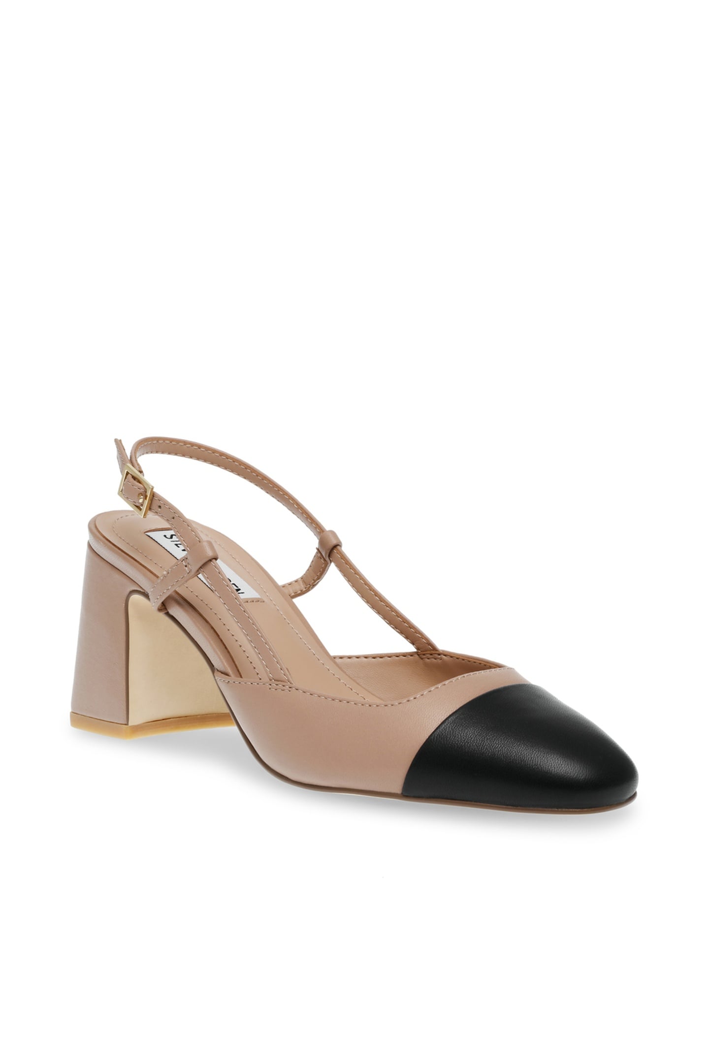 ZEINA PUMPS TAN/BLACK LEATHER 2
