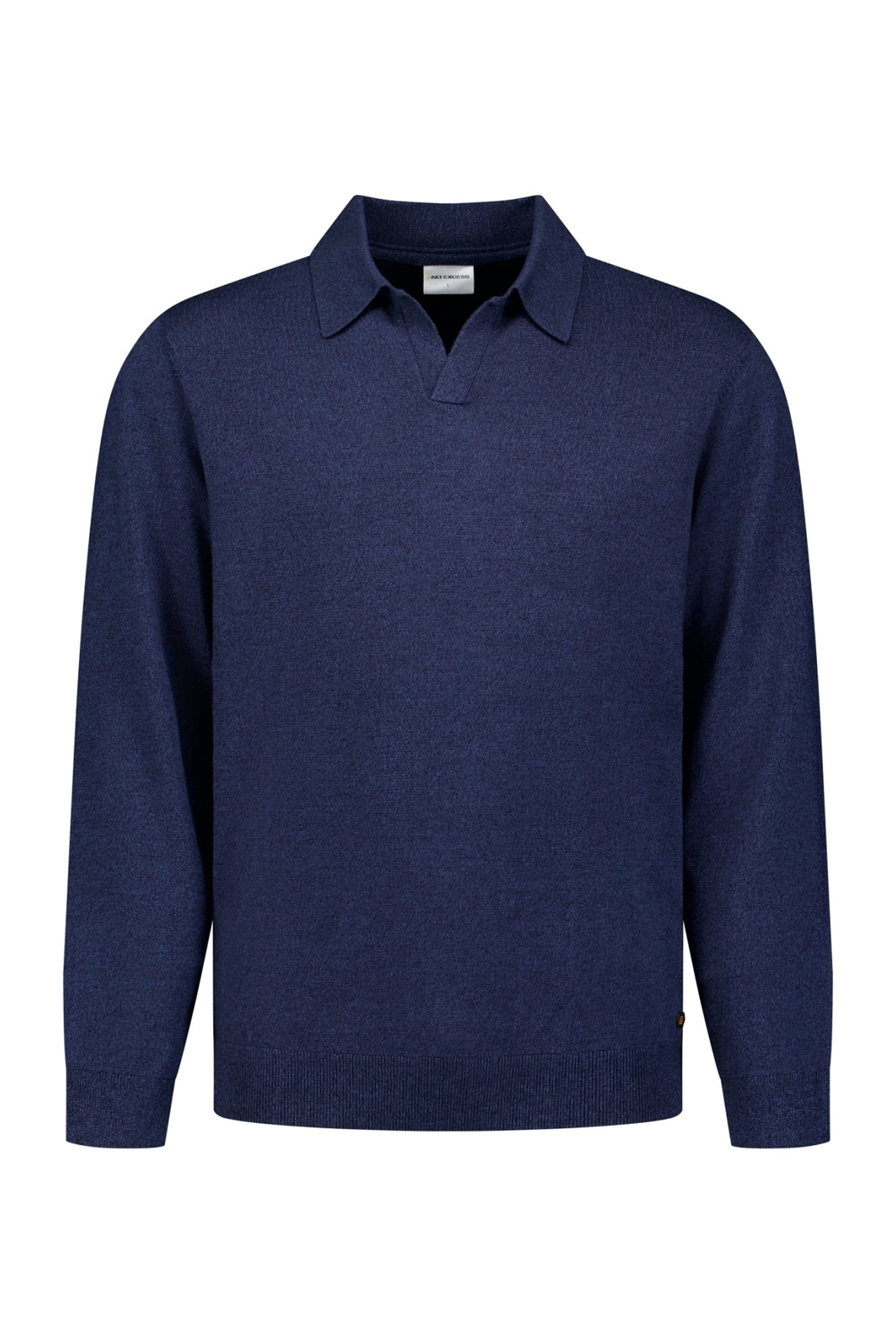 PULLOVER V POLO MELANGE NAVY 5