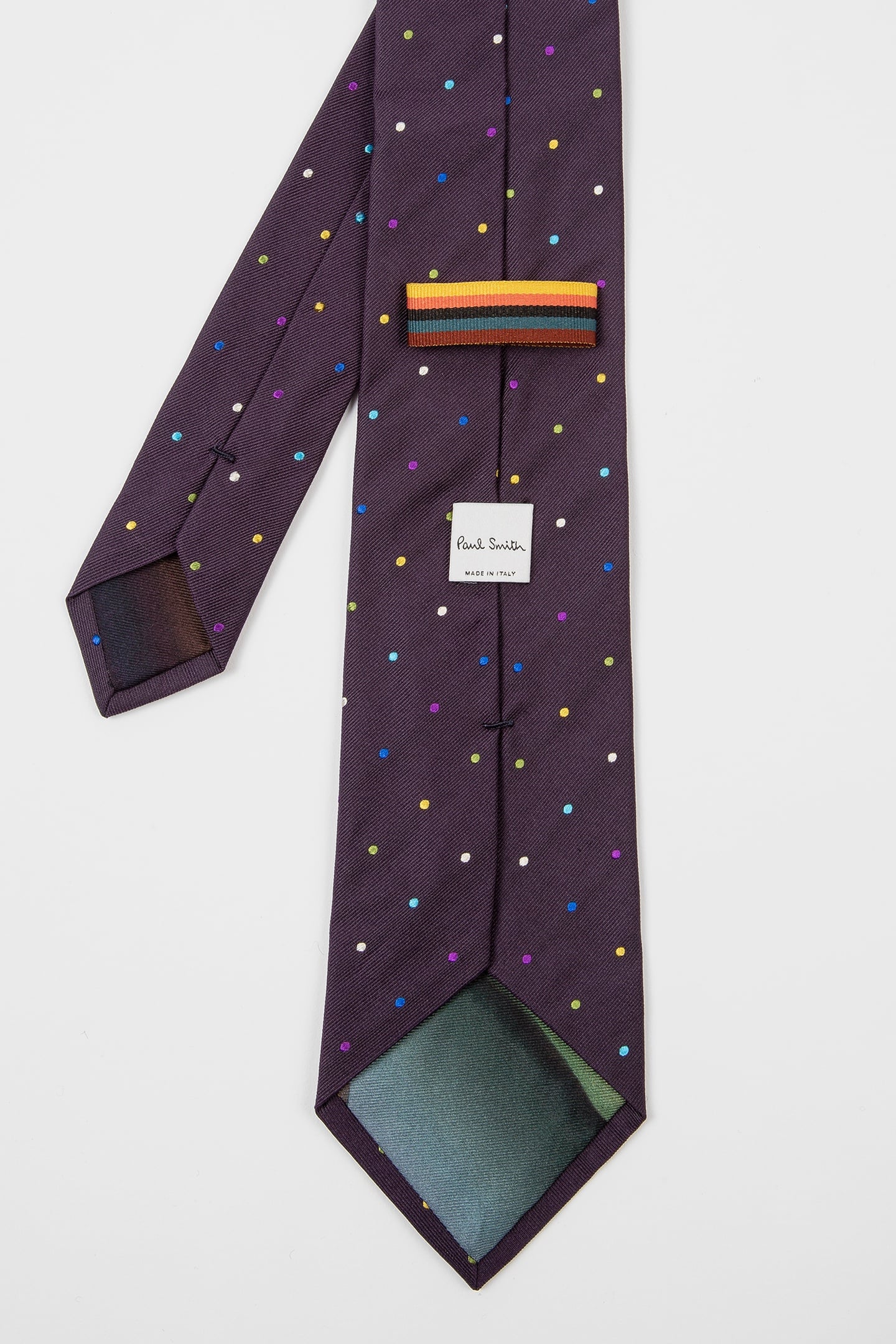 MEN TIE MINI MULTI SPOT DARK VIOLET 2