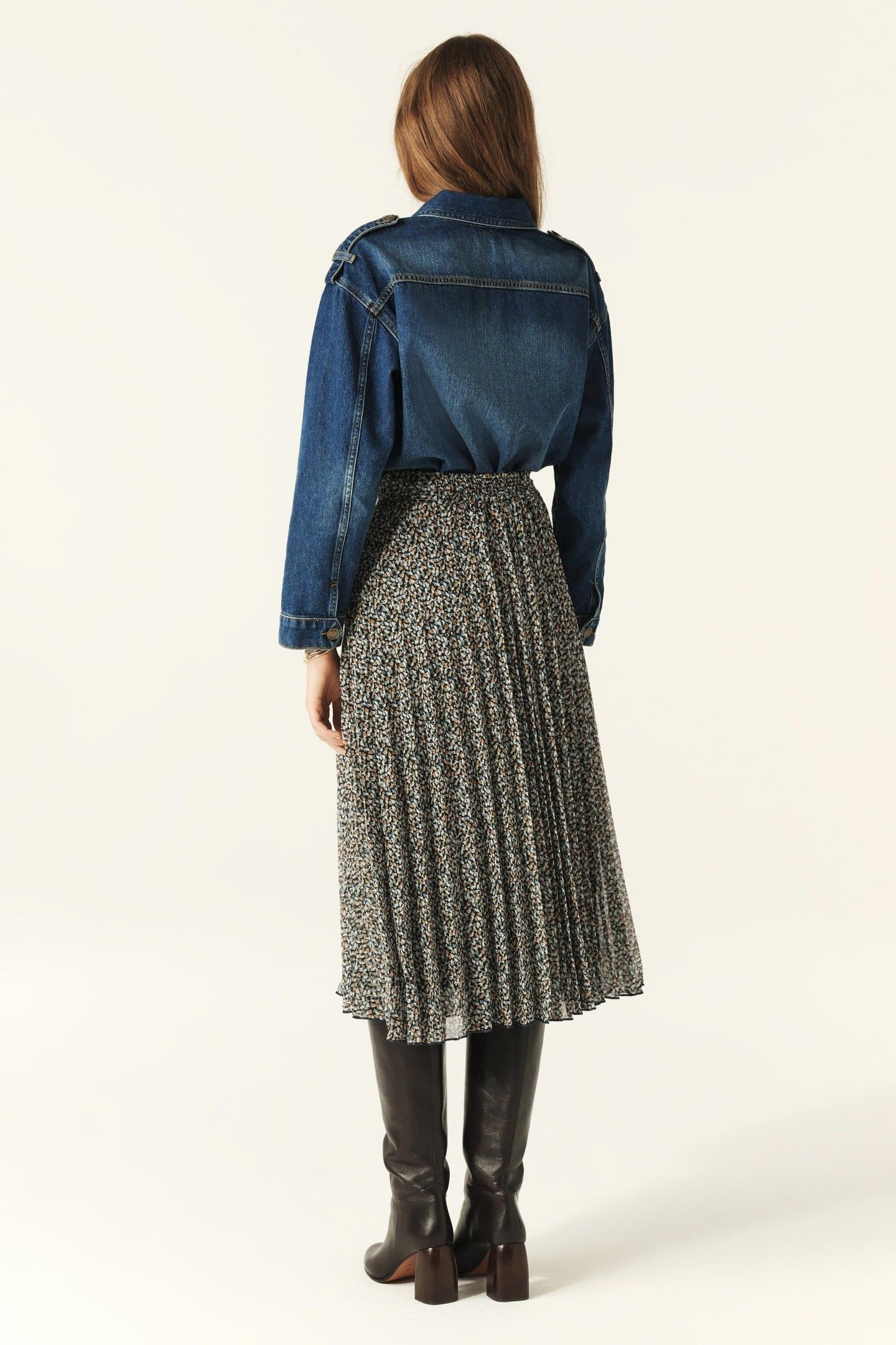 MID-LENGTH SKIRT BLUE 2
