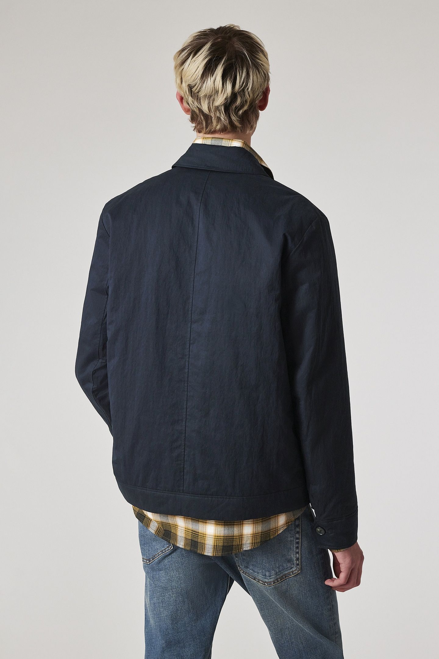 MENS WADDED HARRINGTON JKT NAVY 4