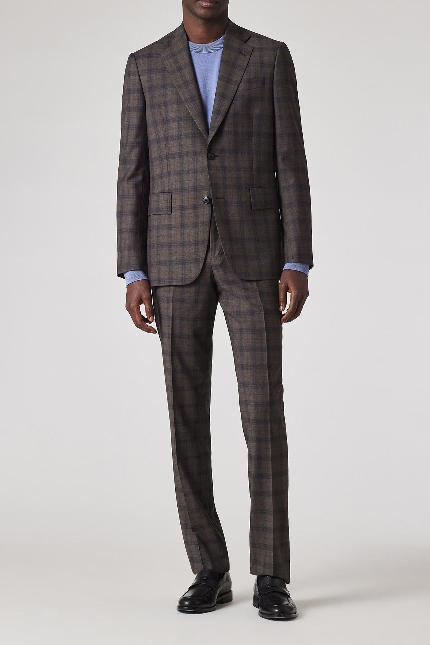MENS TAILORED FIT 2 BUTTON SUIT HAZELNUT 2