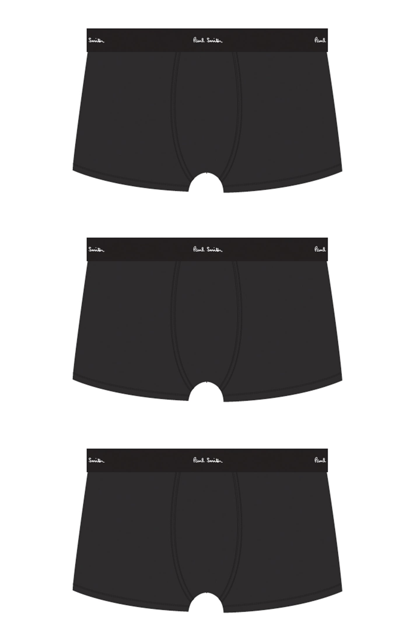 MEN TRUNK 3 PACK BLACK 1