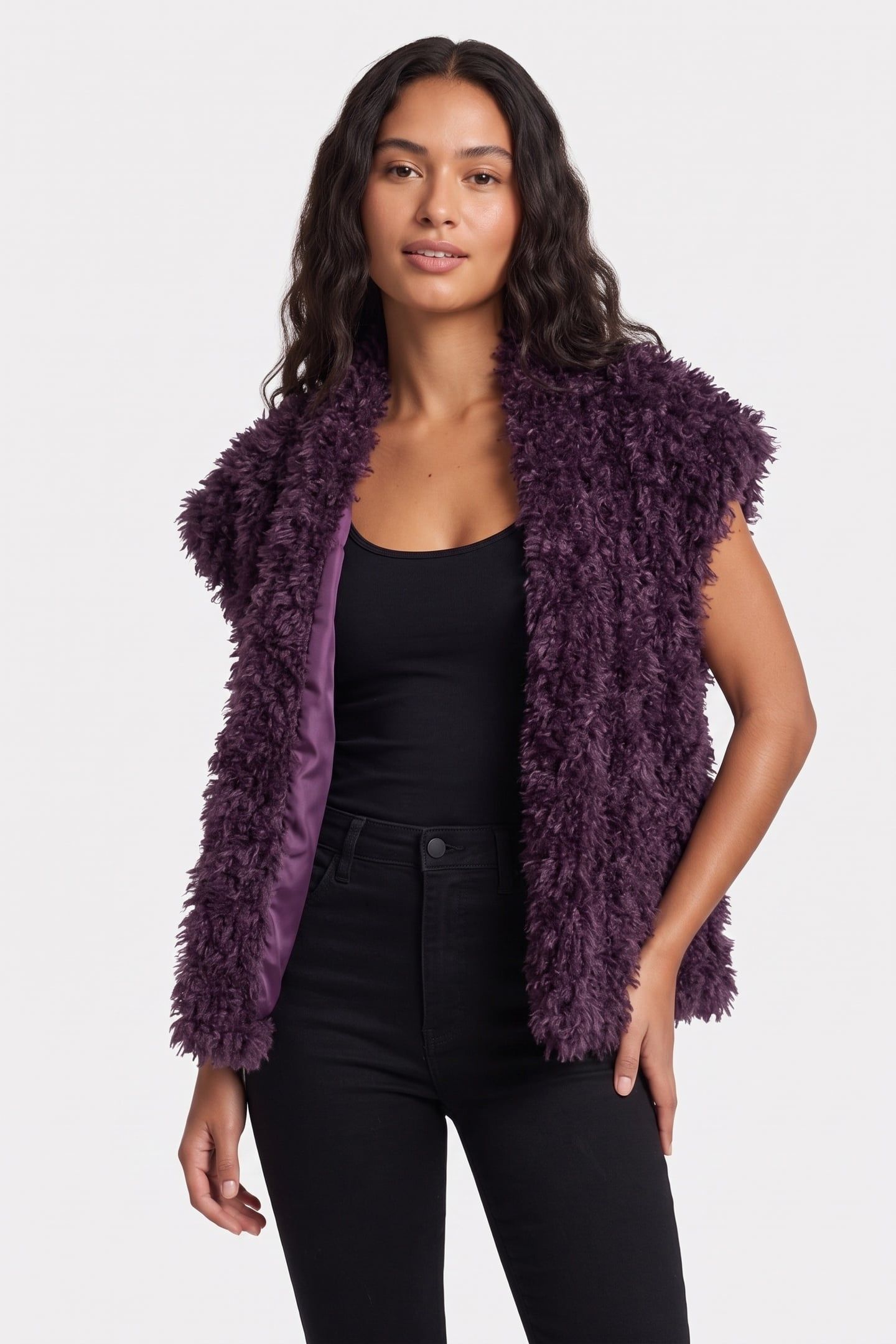 BRUNA GILET PURPLE 1