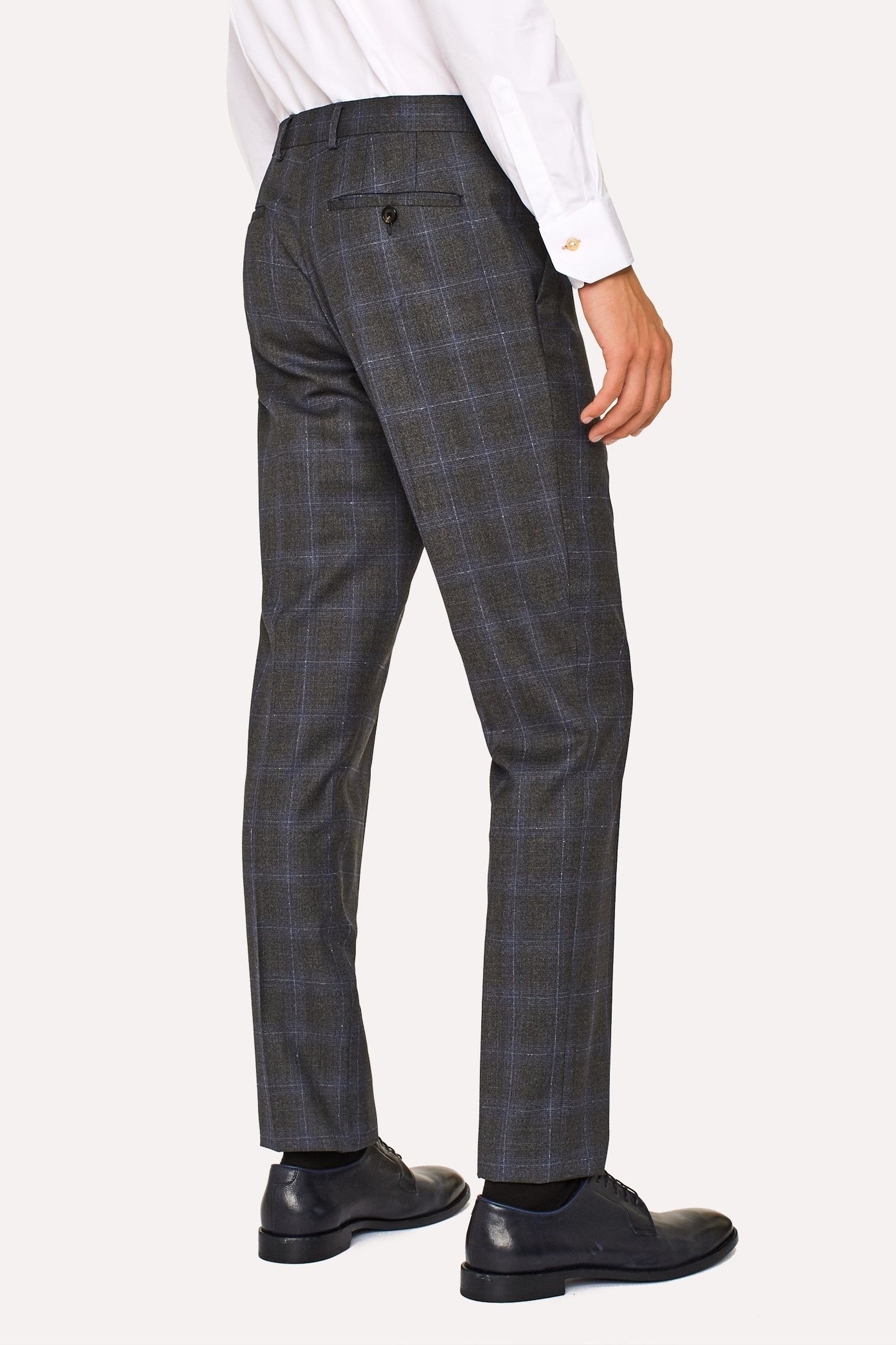 GENTS TAILORED FIT 3PCE 2 BUTTON SUIT GREY MELANGE 5