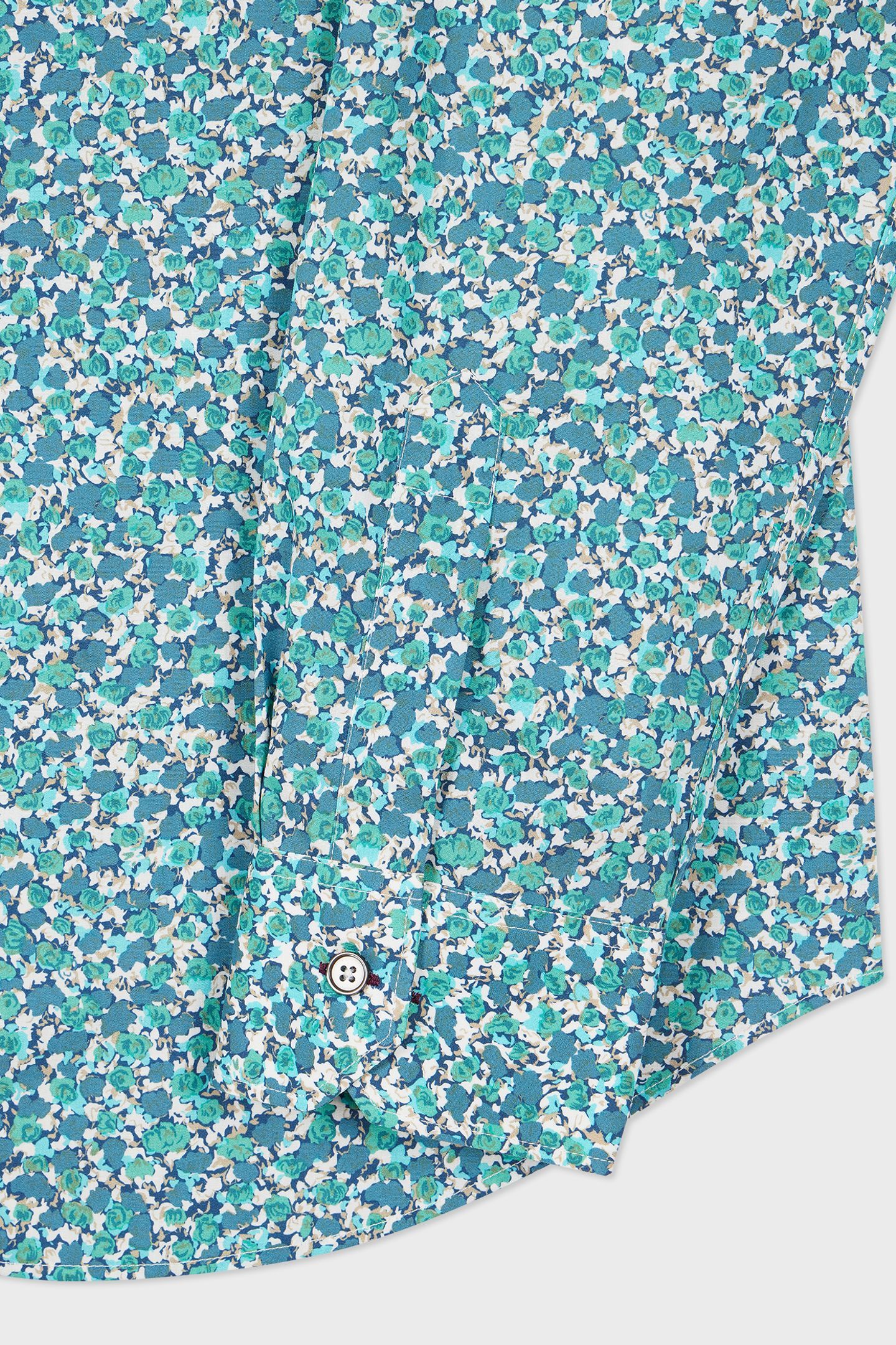 MENS S/C TAILORED FIT SHIRT PETROL GREEN 4