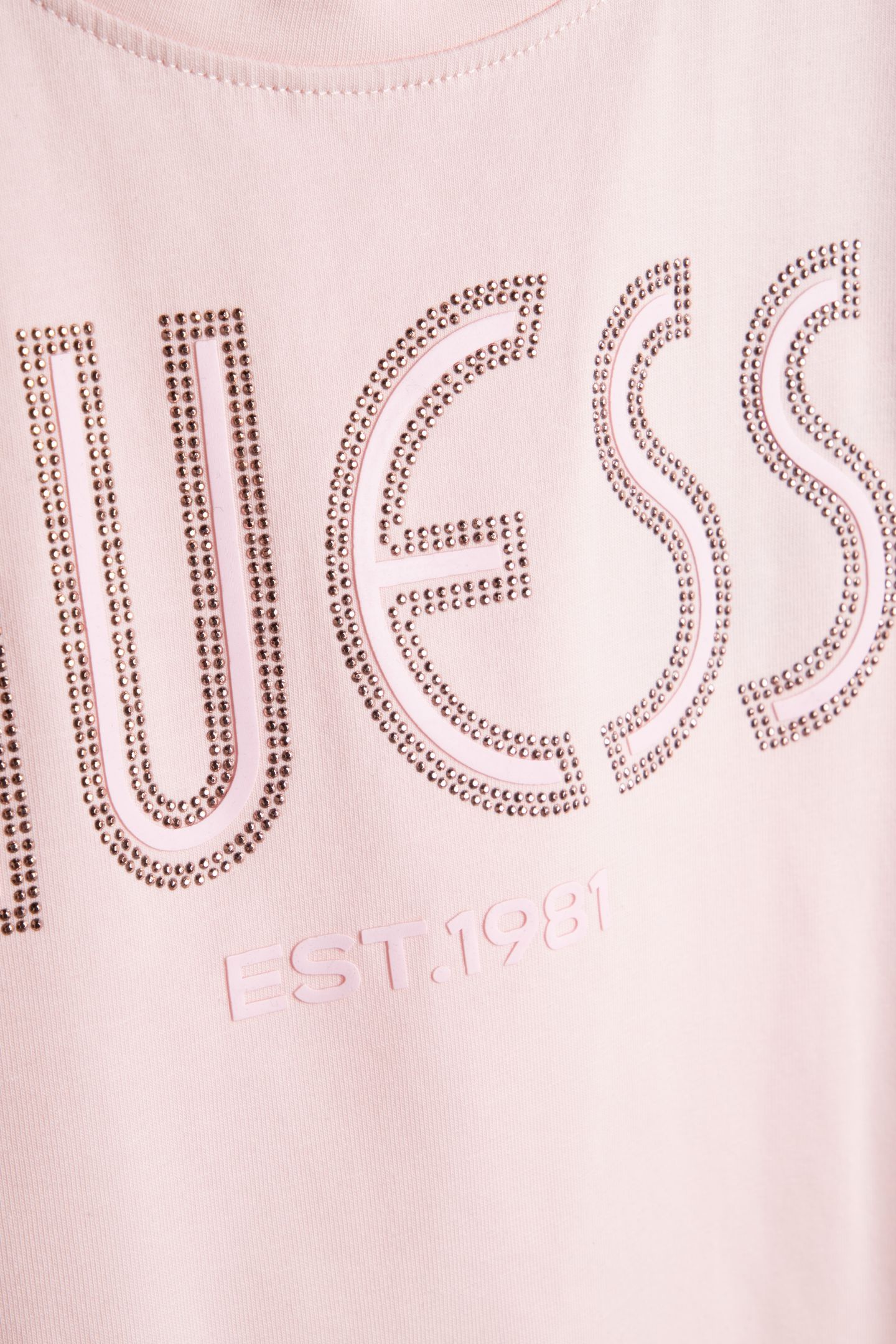 CN SS GUESS LOGO TEE LOW KEY PINK 4